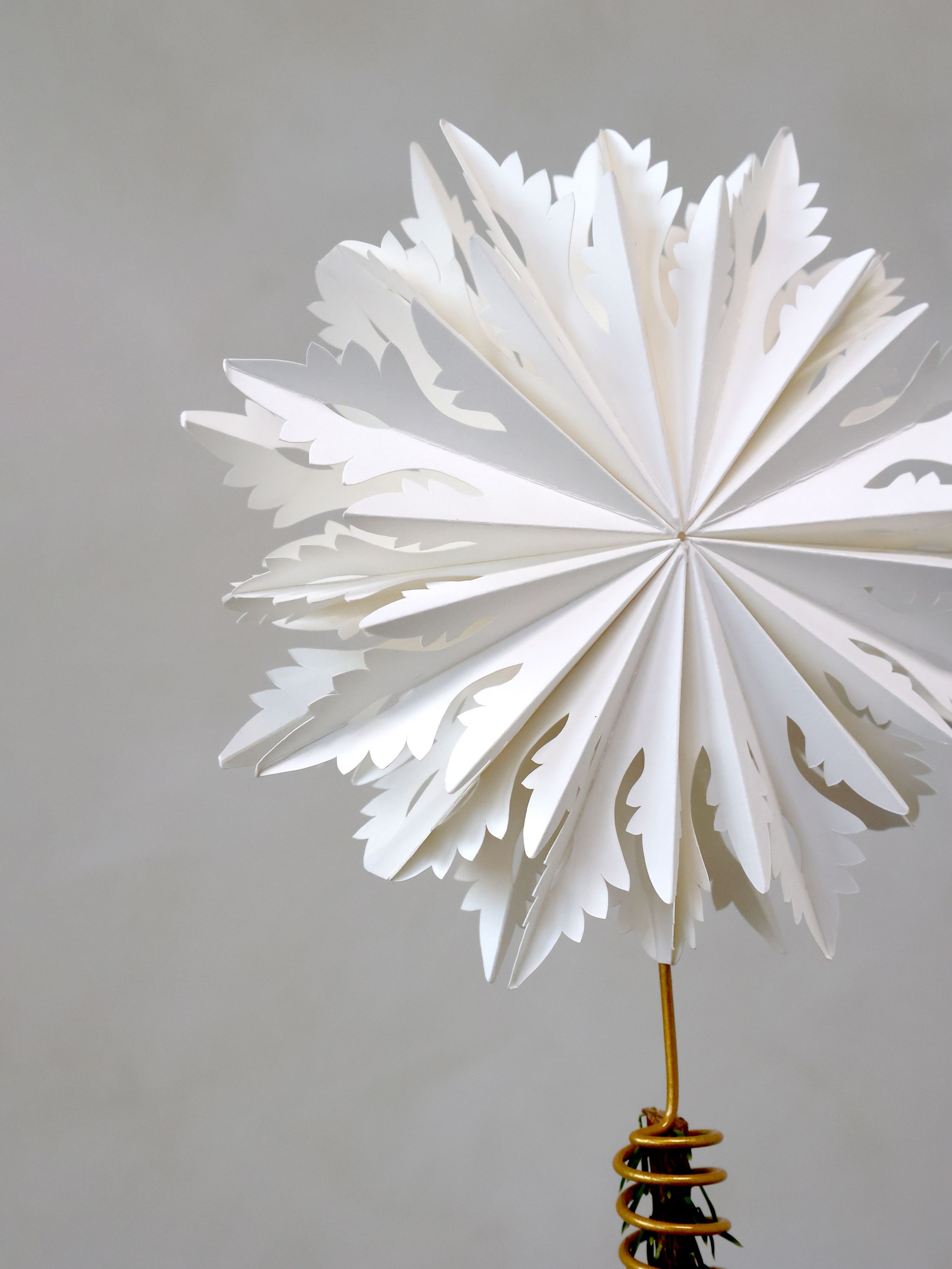 Baumspitze aus Papier, creme, 20 cm Durchmesser