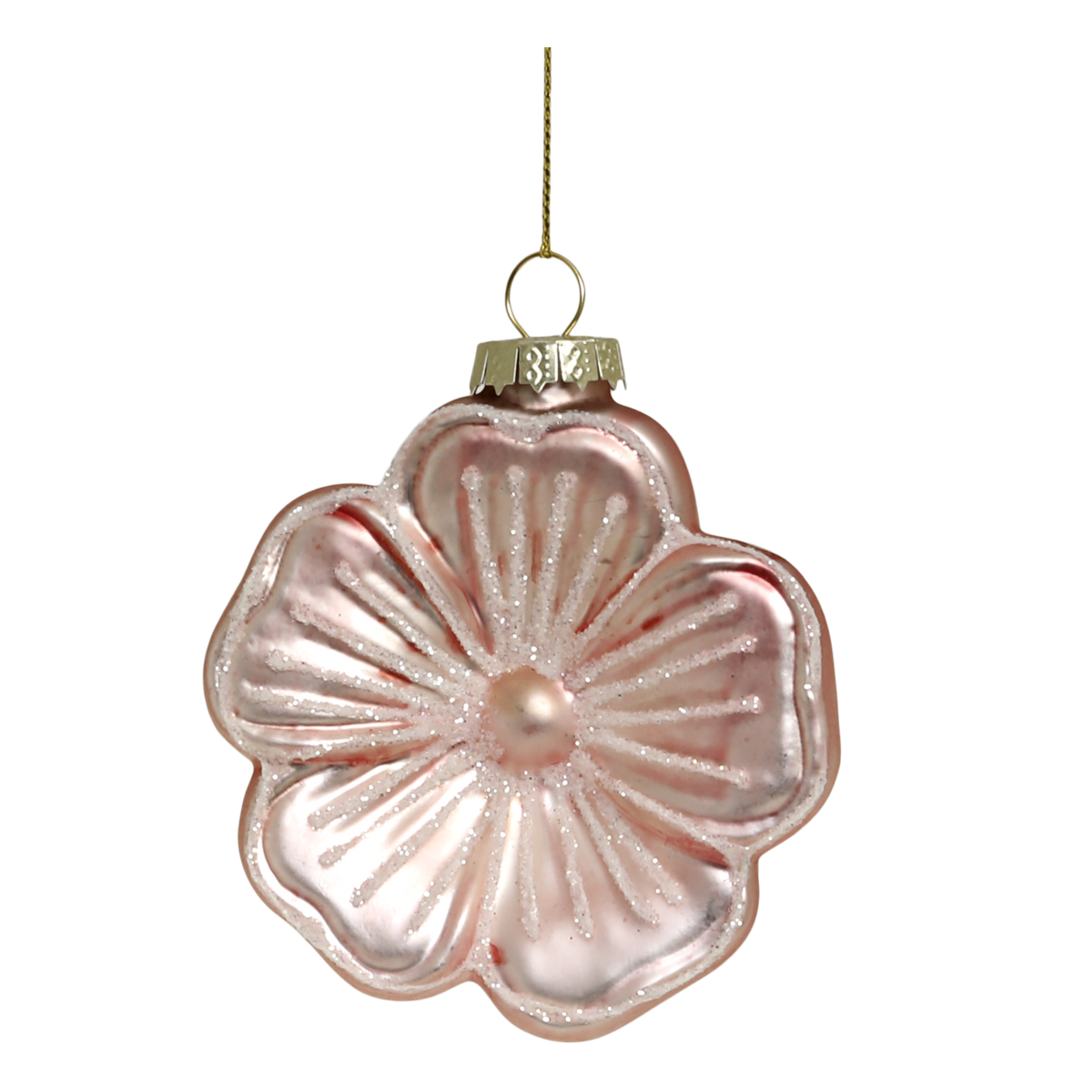 Glasblume zum Aufhängen, rosa, 8,5 cm