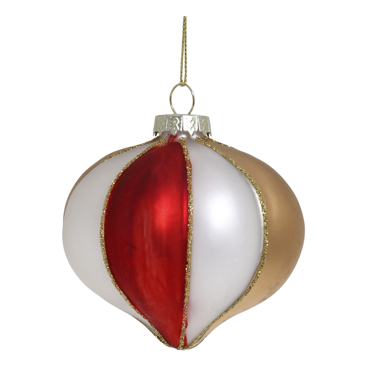 Weihnachtskugel aus Glas, 8 cm, antique cherry