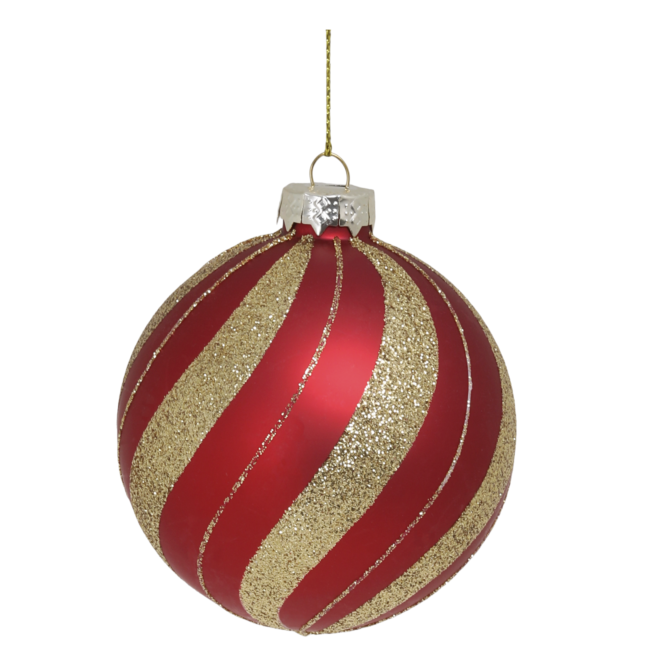Weihnachtskugel aus Glas, 8 cm, antique cherry