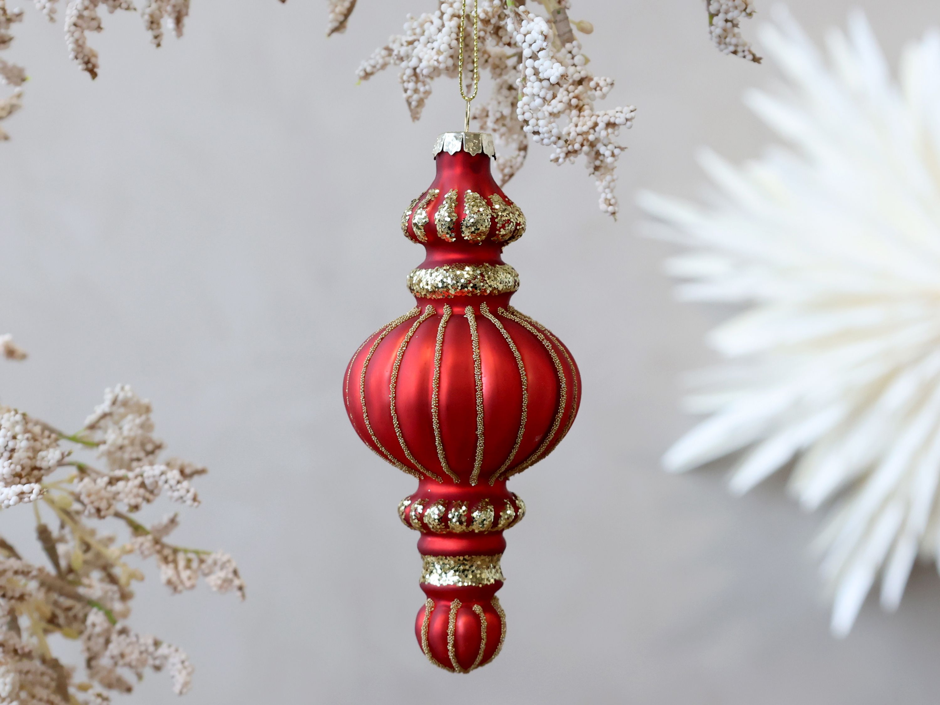 Glas Ornament antique cherry – 15,5 cm hoch