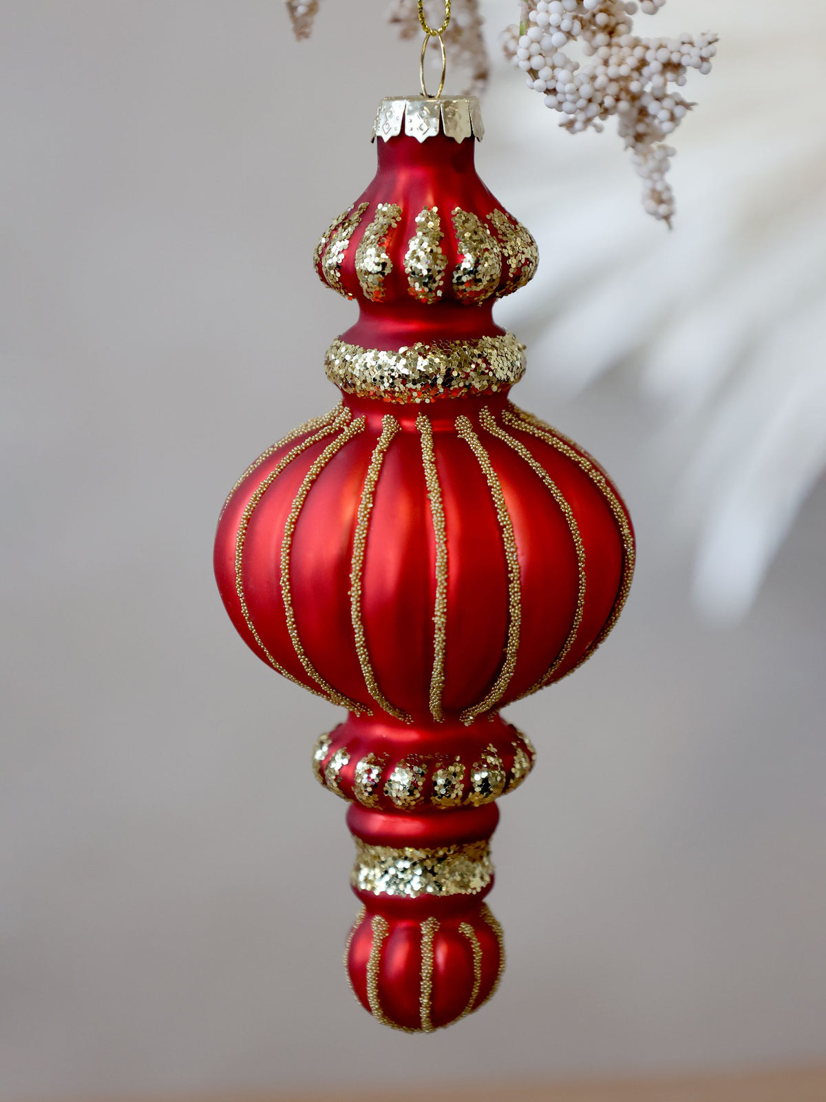 Glas Ornament antique cherry – 15,5 cm hoch