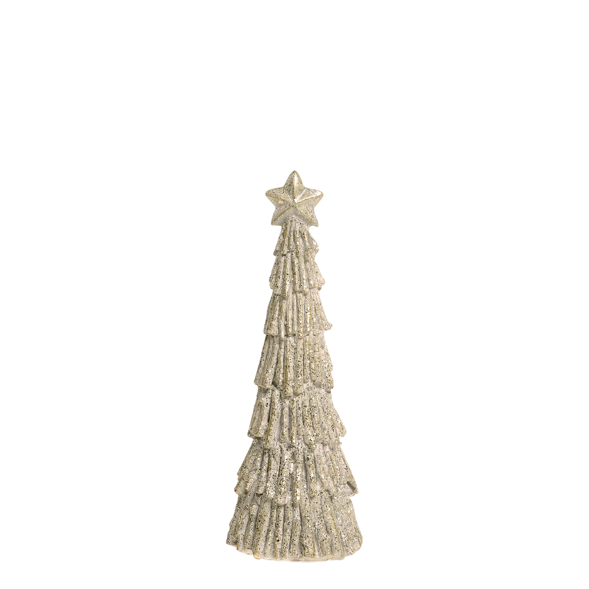 Weihnachtsbaum mit Glitzer aus Polyresin, 17,5 cm hoch