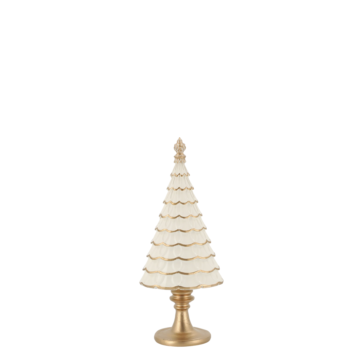 Noël Weihnachtsbaum aus Polyresin, antique creme, 23,5 cm