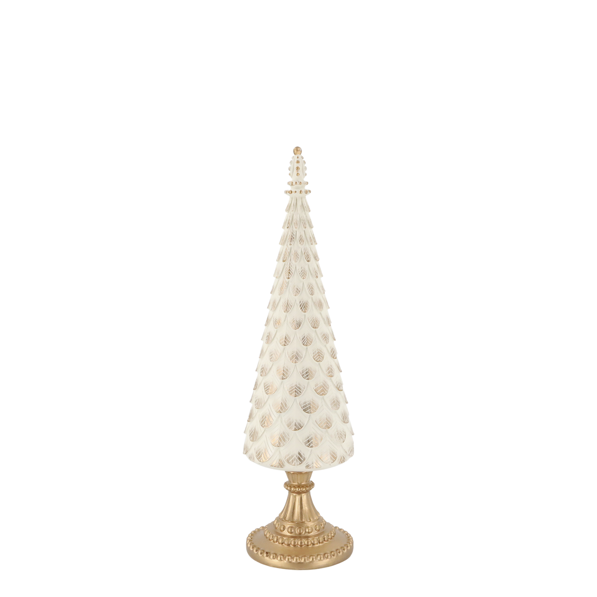 Weihnachtsbaum aus Polyresin, 42 cm hoch, antique creme