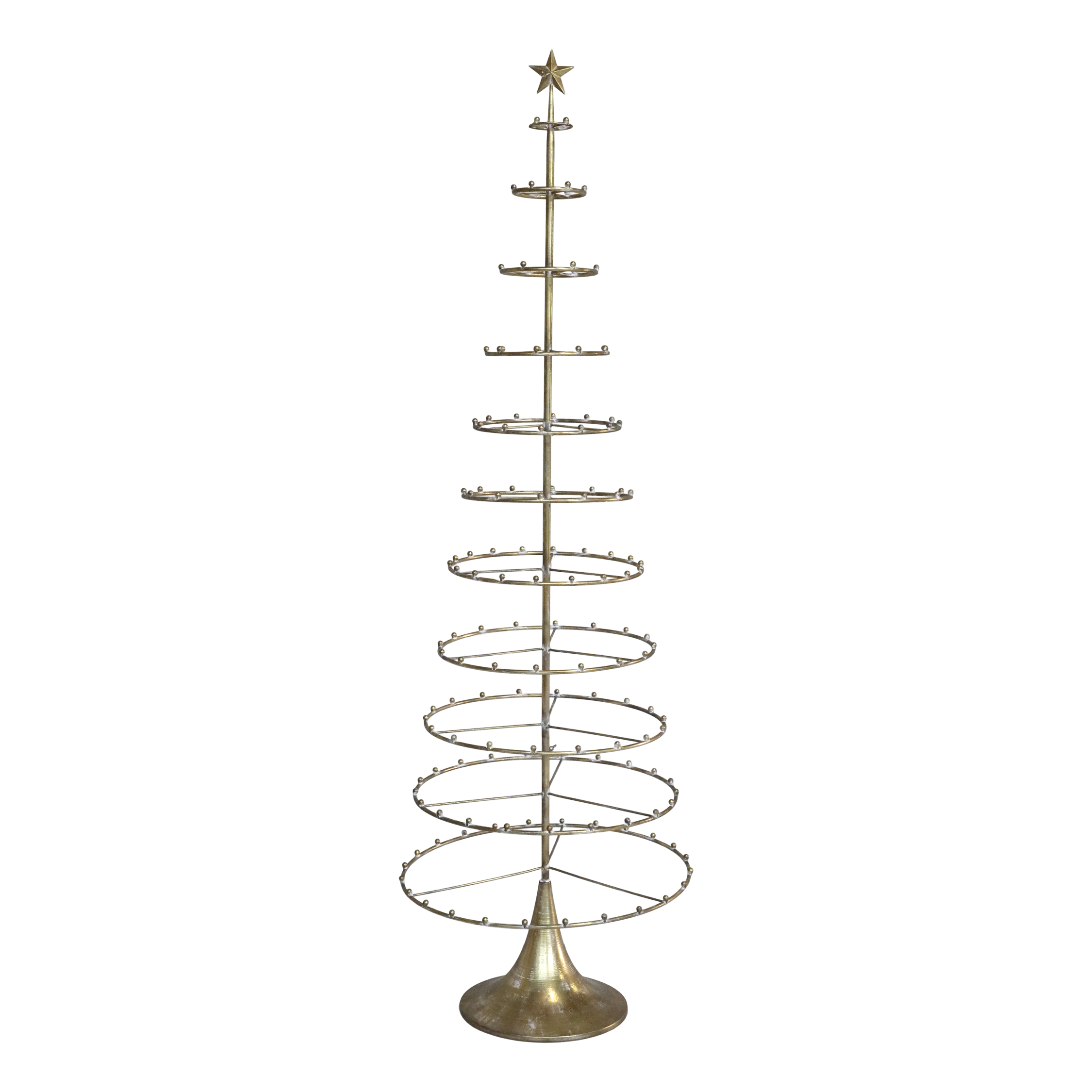 Weihnachtsbaum auf Fuß, Eisen, Antique Messing, 196 cm