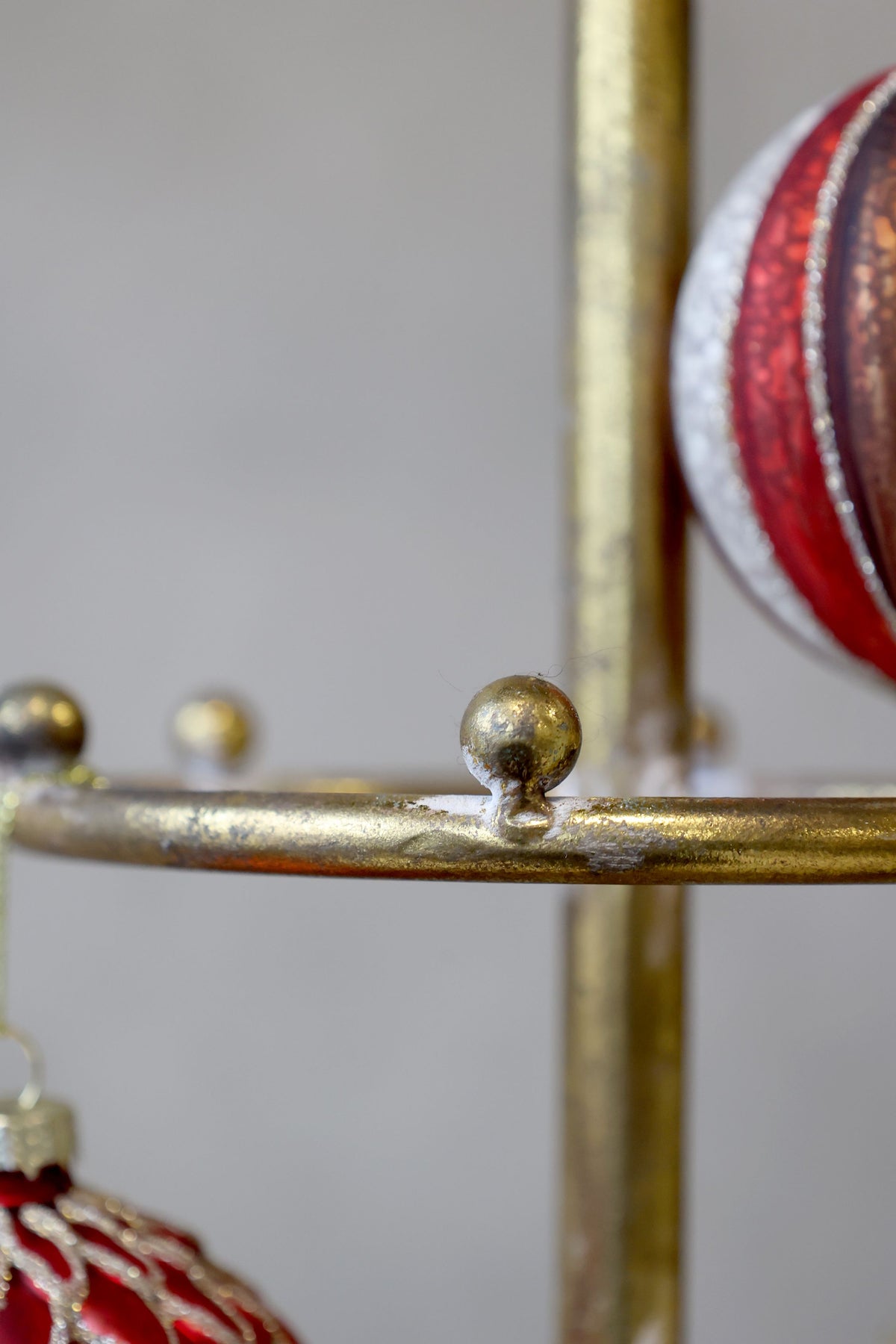 Weihnachtsbaum auf Fuß, Eisen, Antique Messing, 196 cm