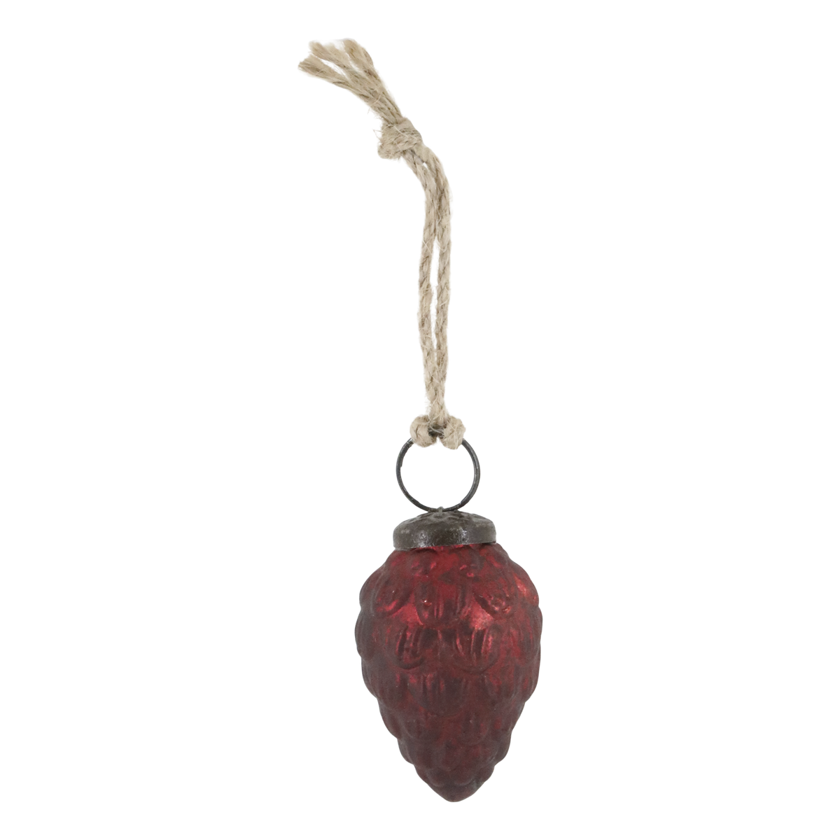 Weihnachtskugeln aus Glas, 6 Stück, antique cherry