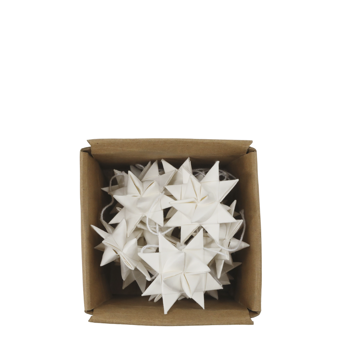 Deko-Ranke mit Sternen aus Papier, 160 cm lang, creme