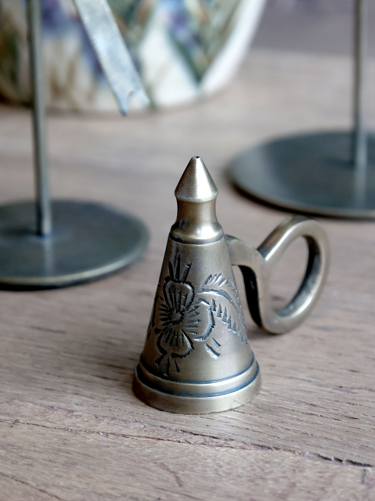 Löschhütchen aus Aluminium für Servietten, Antique Messing