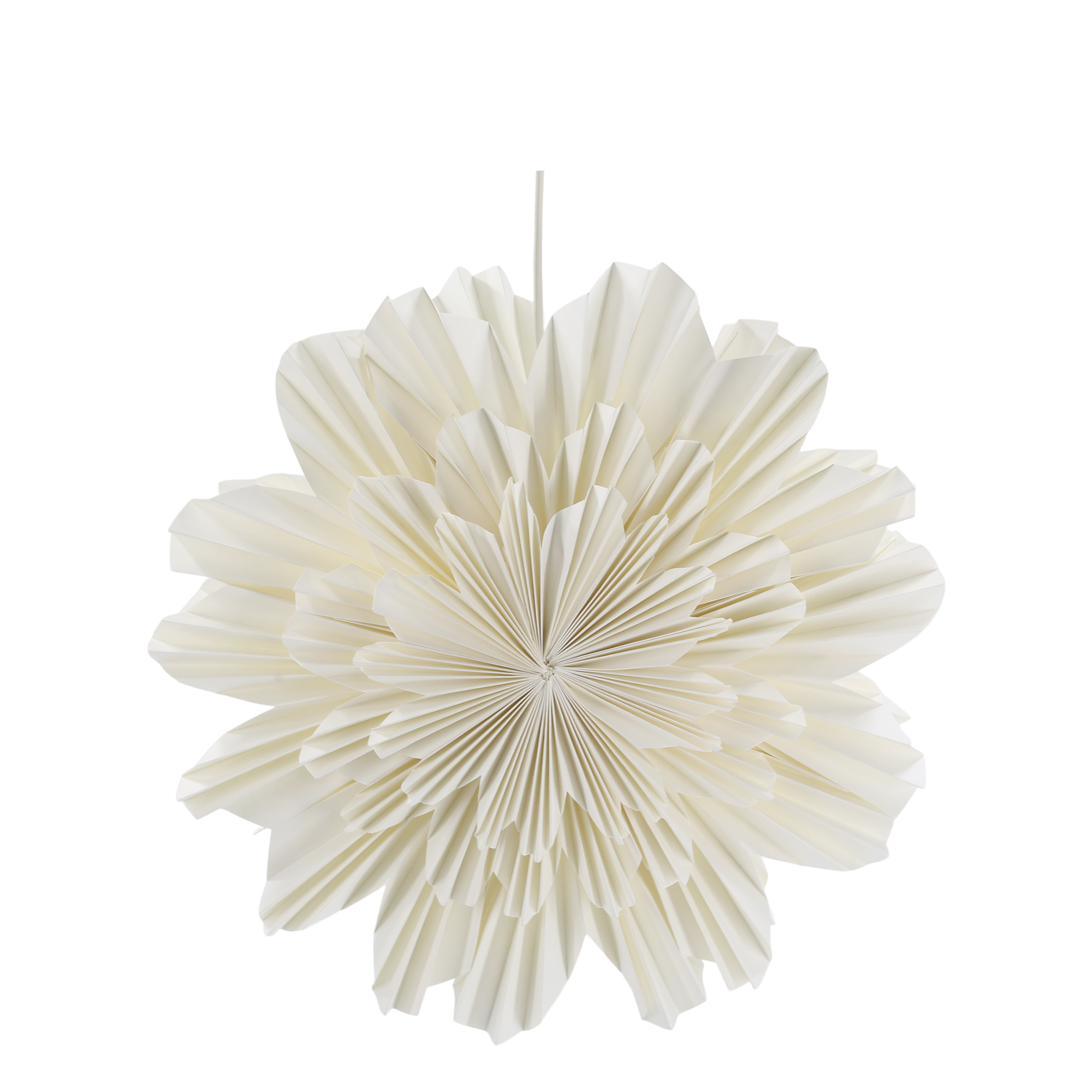 Papierstern Tischlampe mit Kabel, 40 cm, creme
