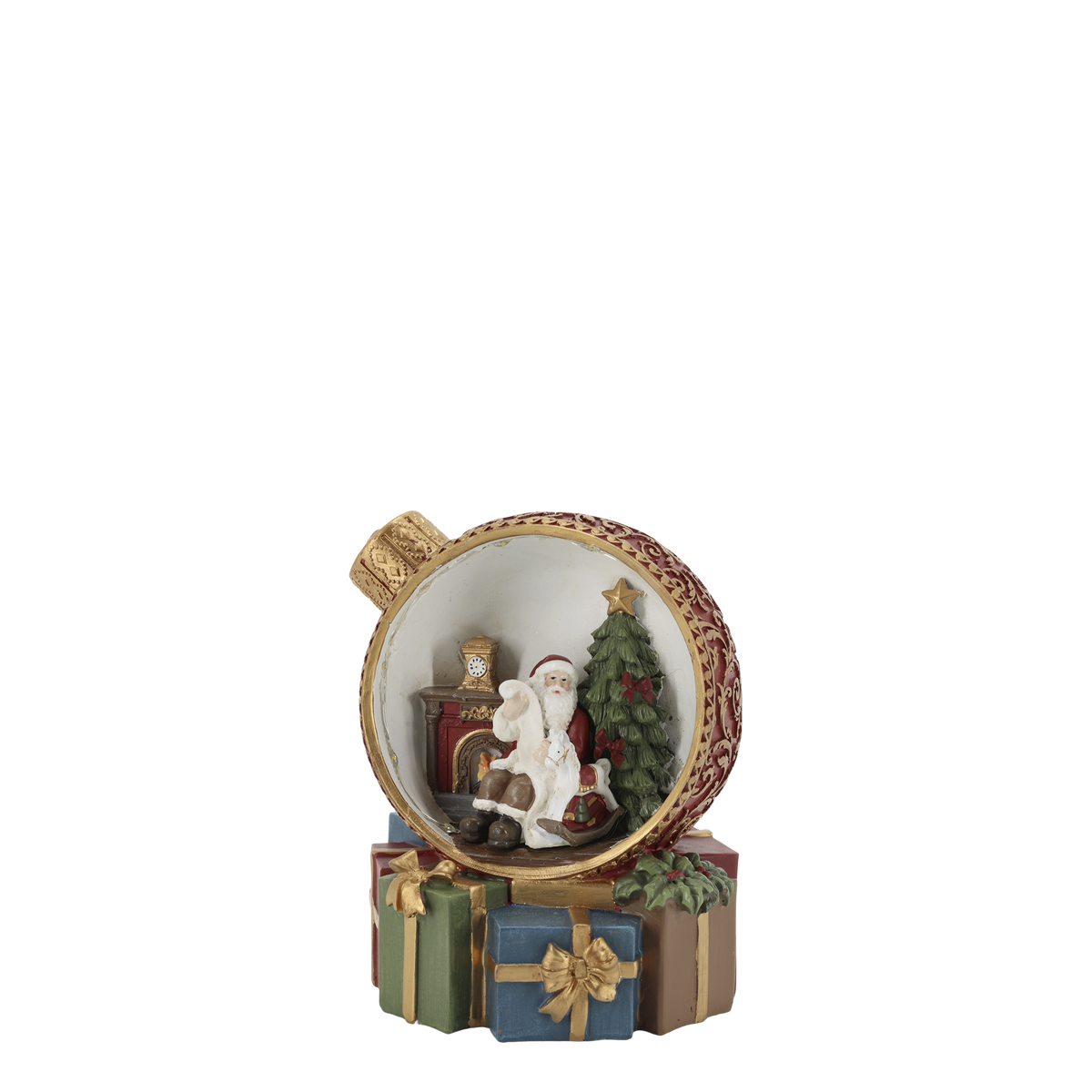 Weihnachtskugel Noël mit Beleuchtung, 16 cm hoch, cherry
