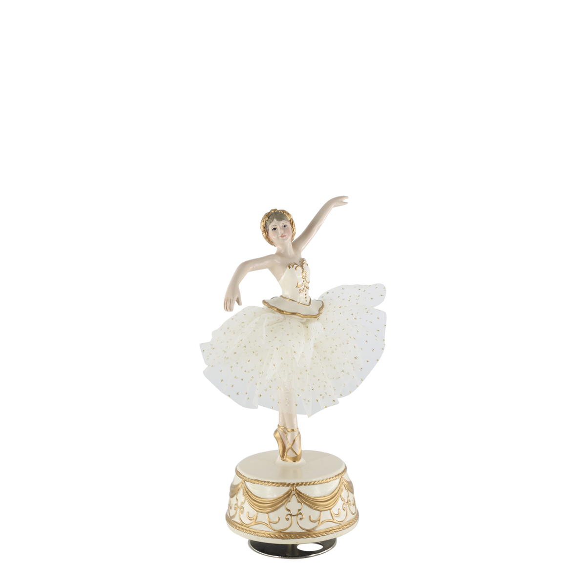 Noël Spieluhr Ballerina mit Tüllrock, antique creme