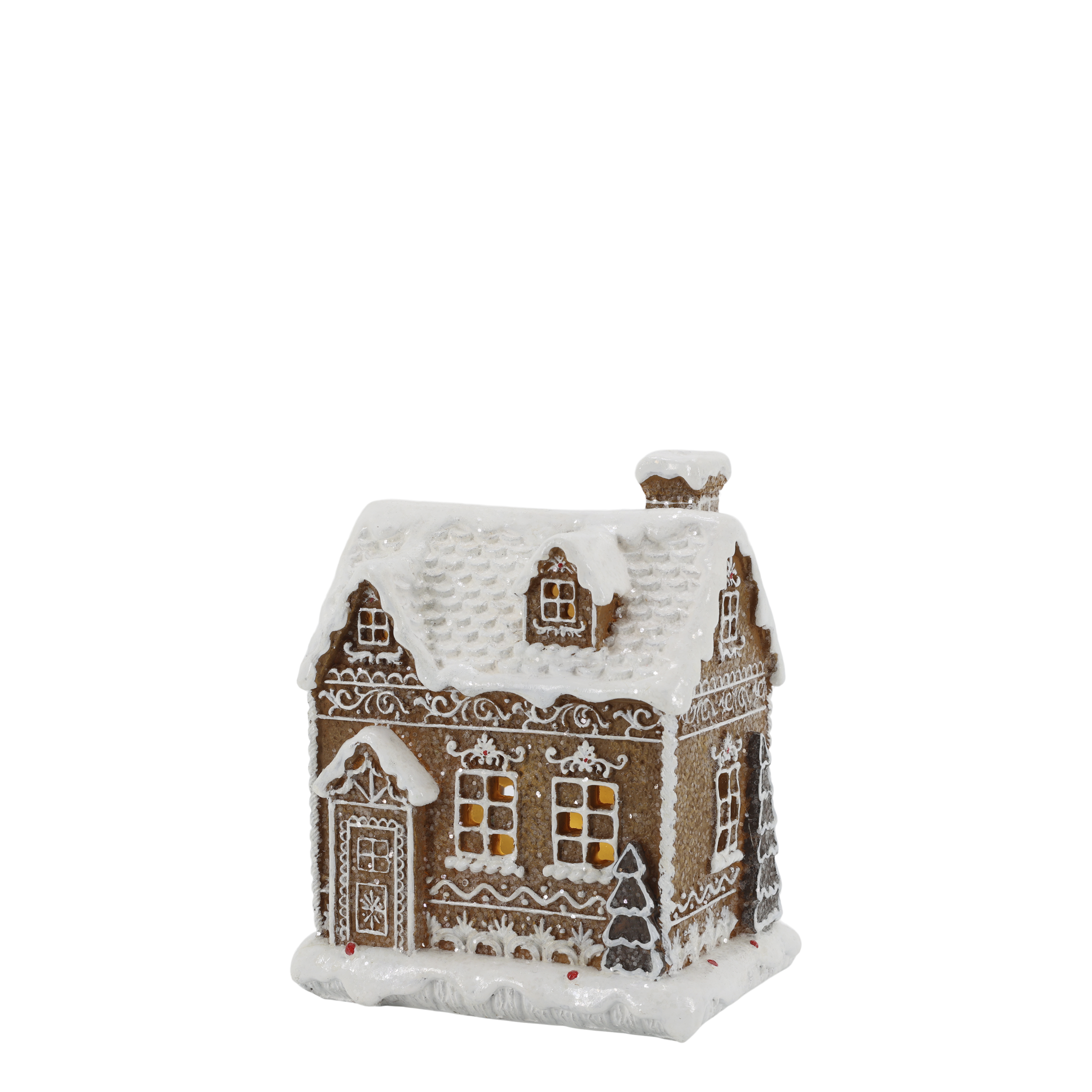 Noël Lebkuchenhaus mit LED-Beleuchtung, 17 cm hoch