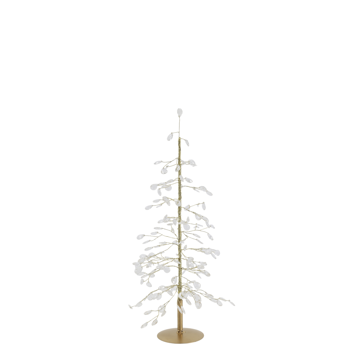 Weihnachtsbaum mit Prismas und Golddraht, 42 cm hoch