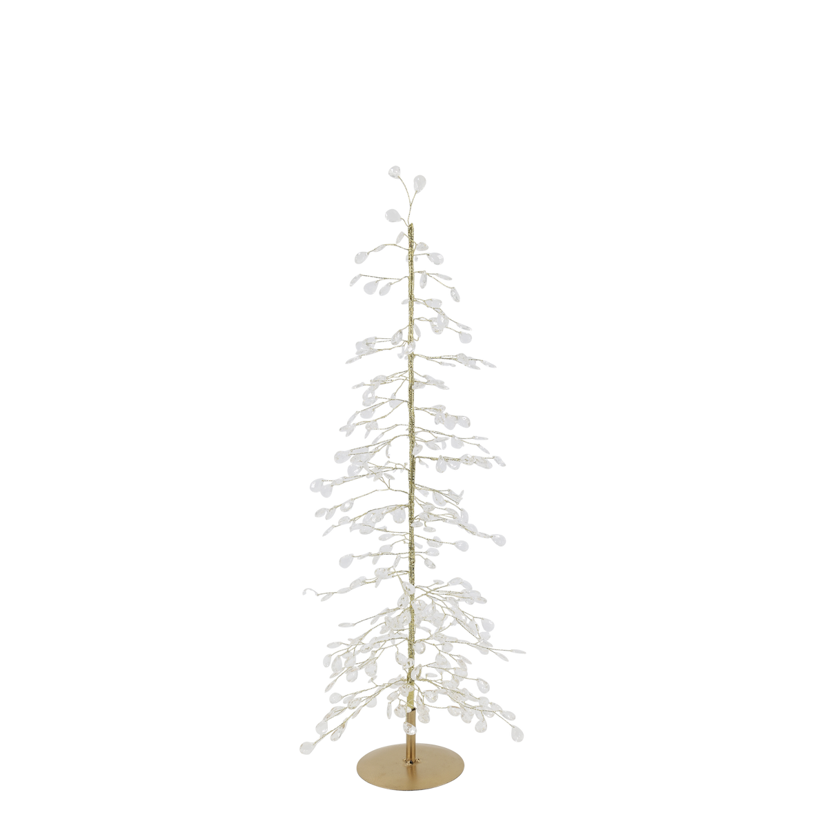 Weihnachtsbaum mit Prismas und Golddraht, 61 cm hoch