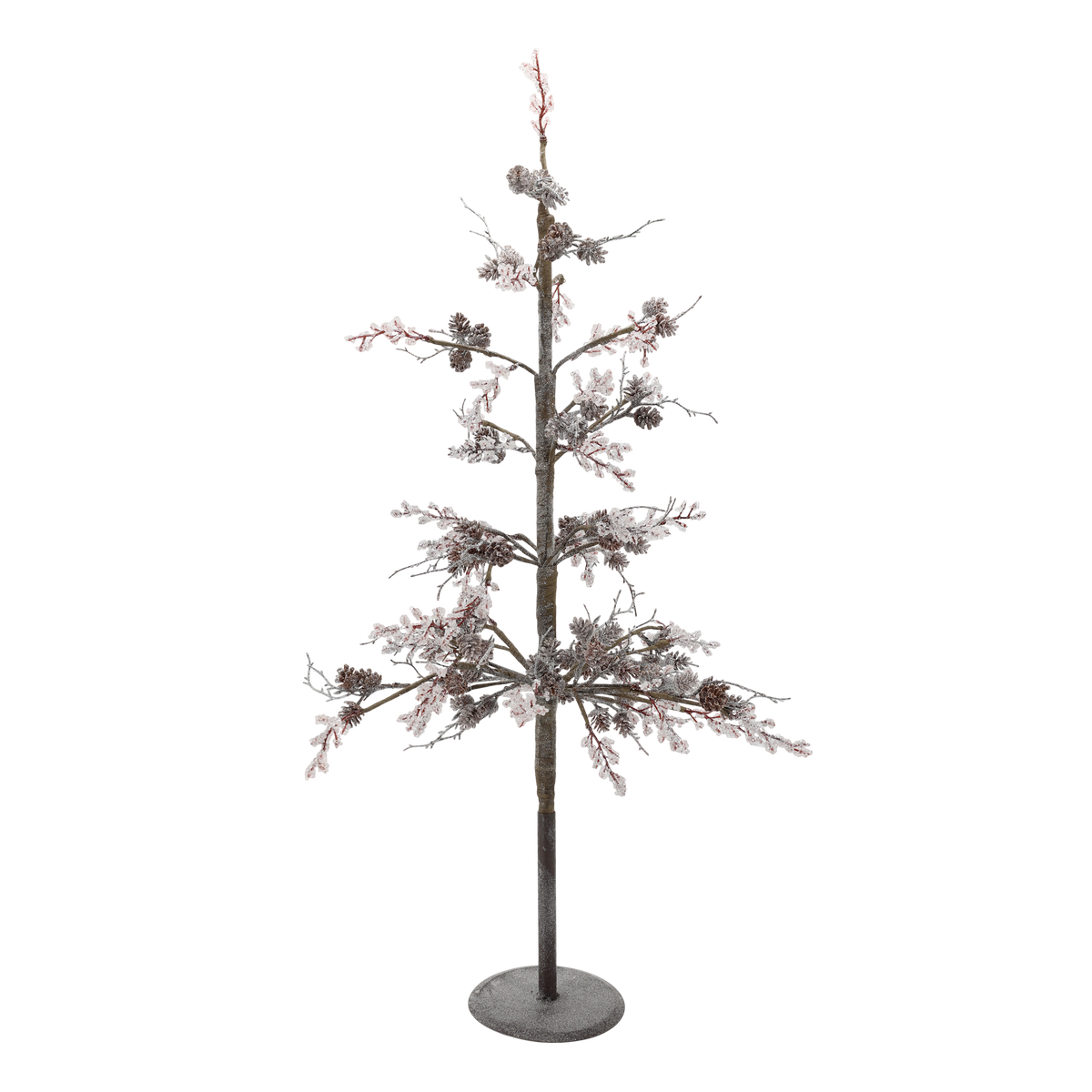 Weihnachtsbaum mit Frosting und Zapfen, 94 cm hoch