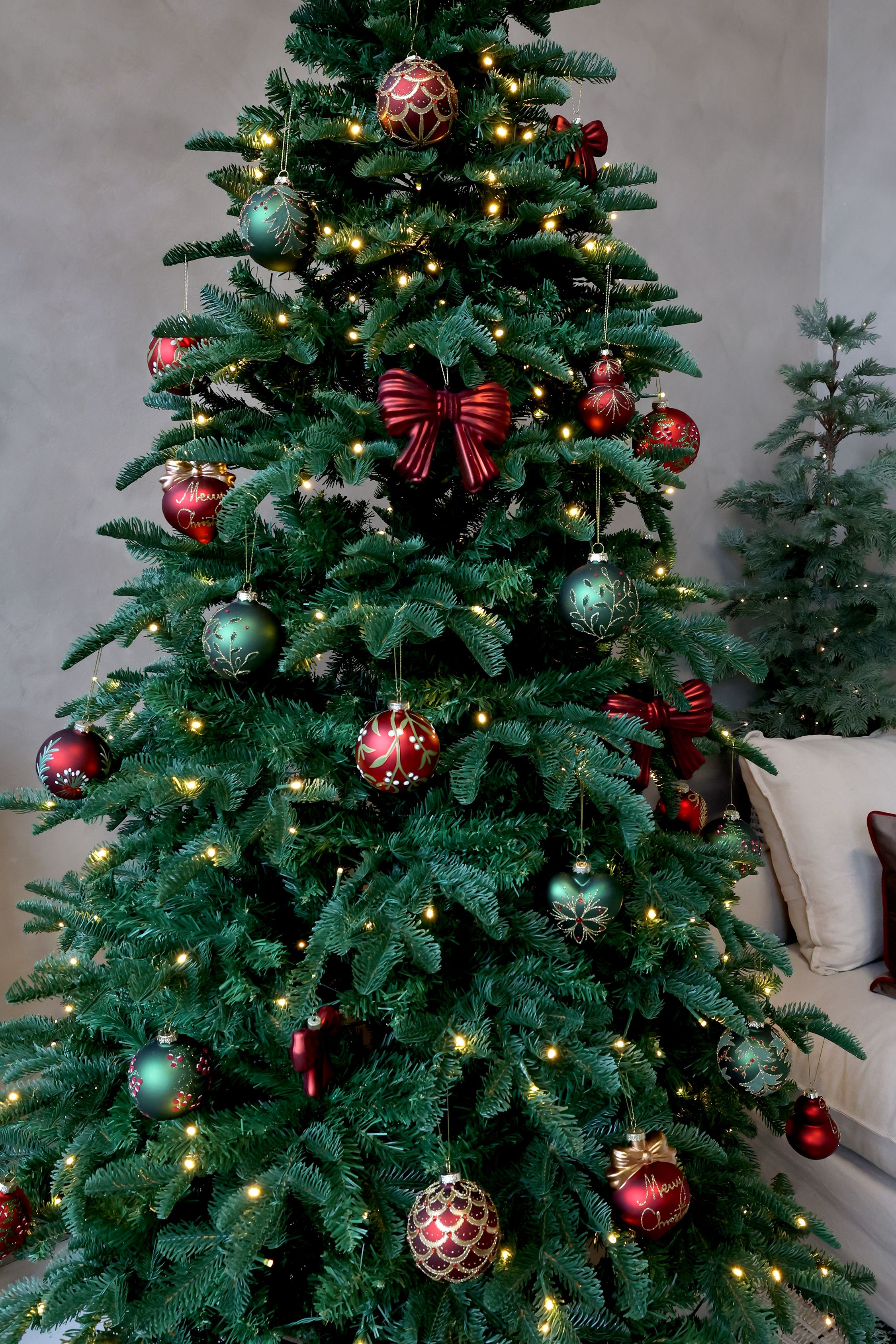 Weihnachtskugel Glas mit Mistelzweig, 8 cm, Moos