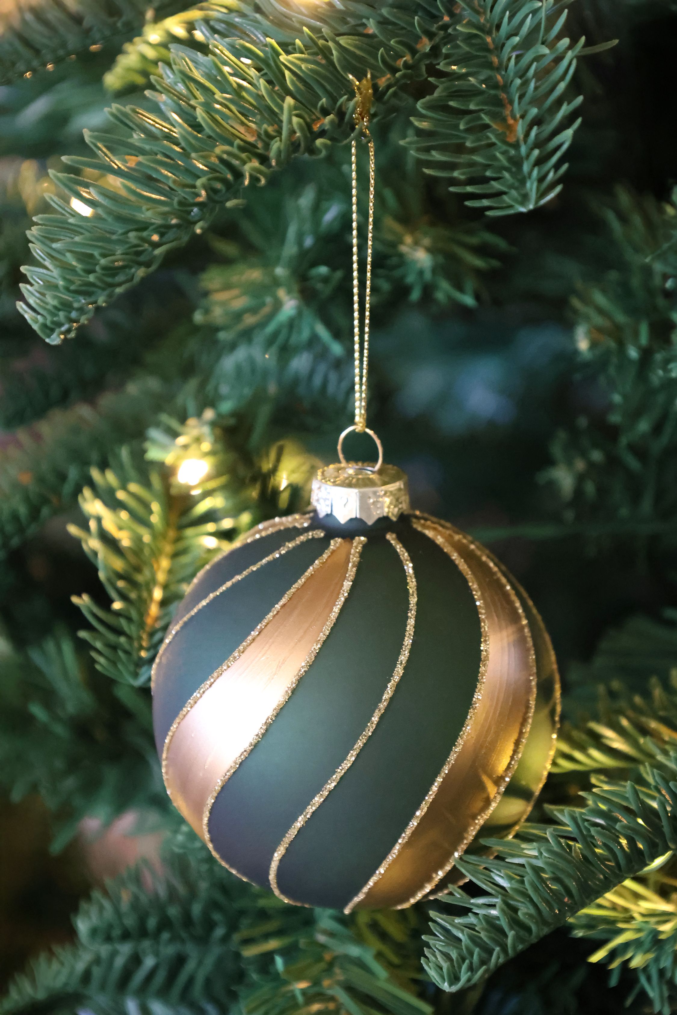 Weihnachtskugeln Set aus Glas, Eisen und Polyester, 3 Stück
