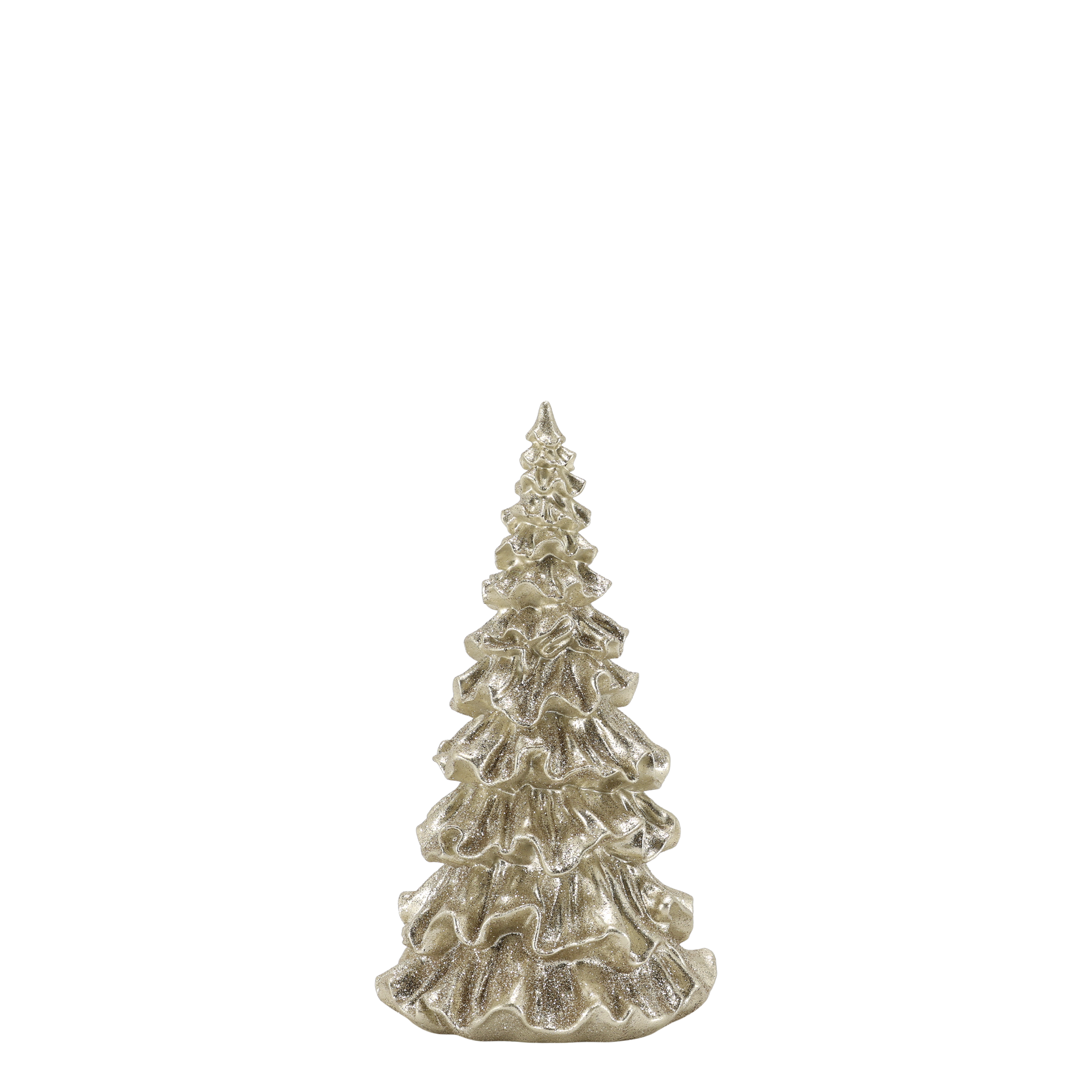 Weihnachtsbaum mit Glitzer, champagner, 20,5 cm hoch