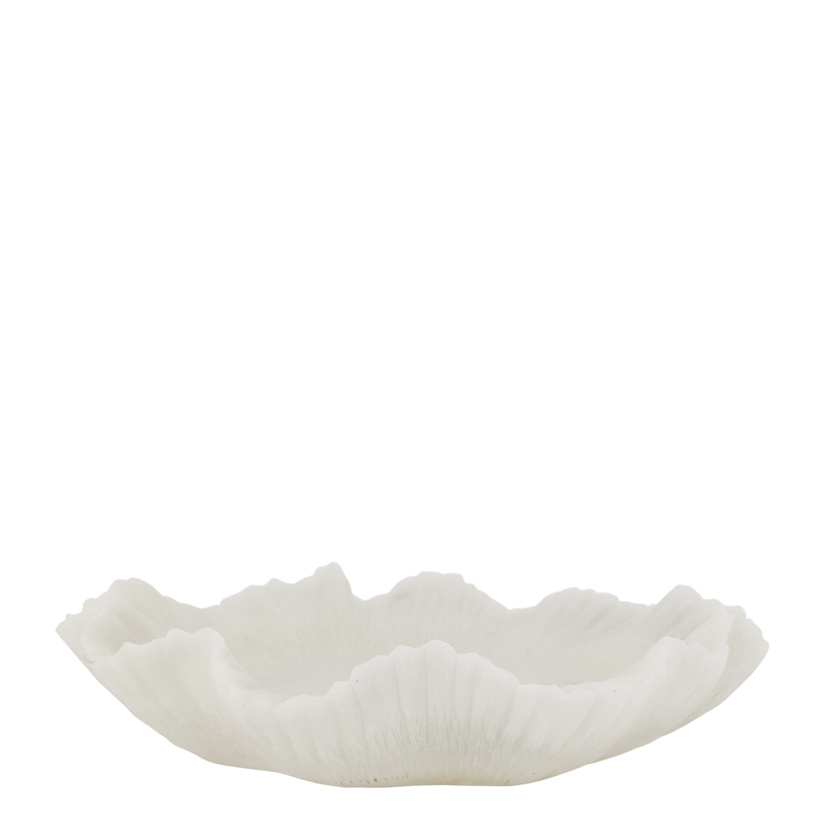 Deko Tablett mit gewelltem Rand, creme, 39 cm