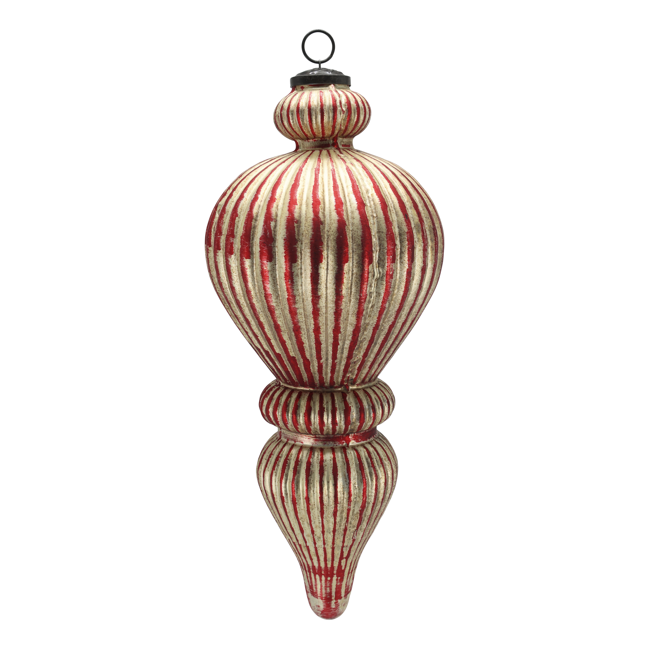 Ornament aus Glas und Eisen in Cherry und Champagner