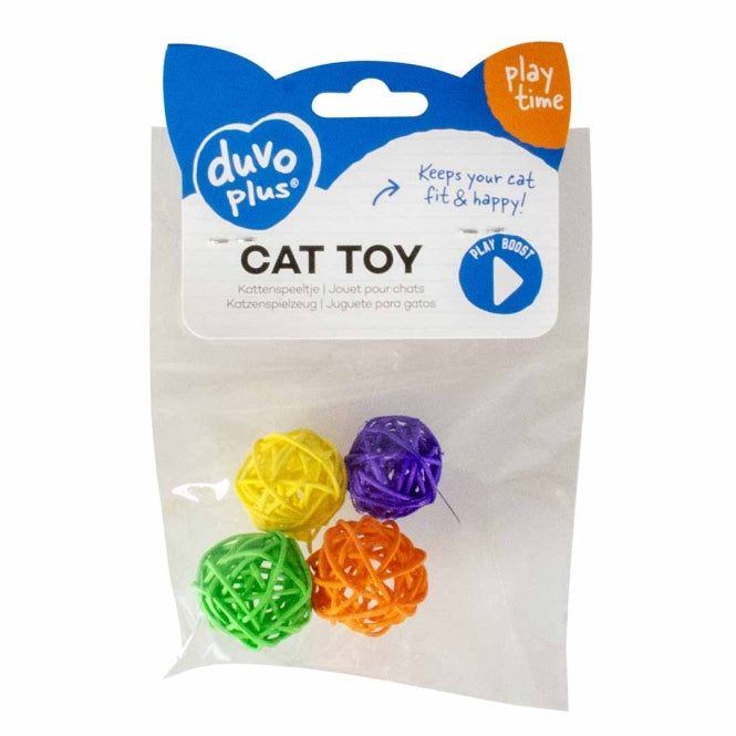 Duvoplus Cat Toy Weidenbälle 3cm - 4 Stück