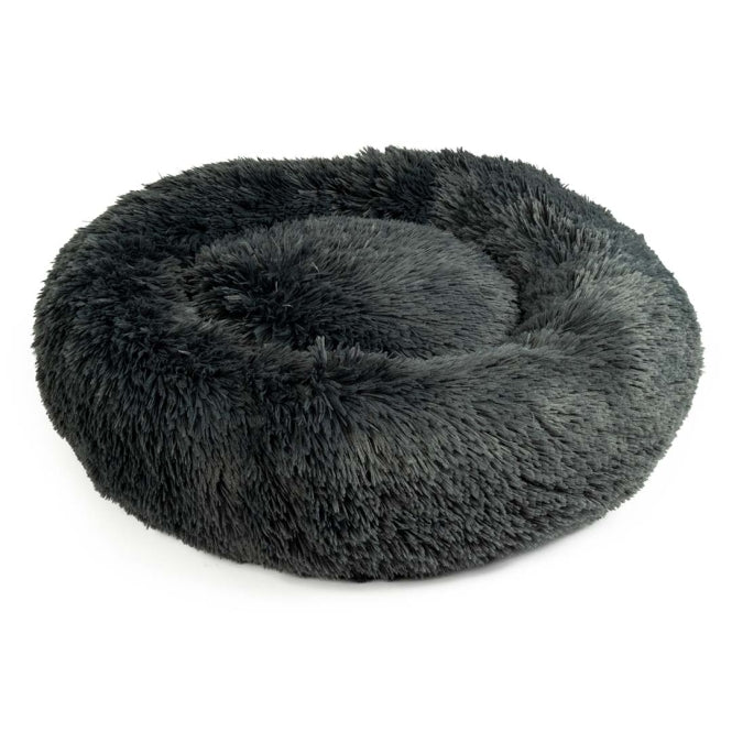 Duvoplus Donutbett Snug - dunkelgrau - L - 80x80x17cm