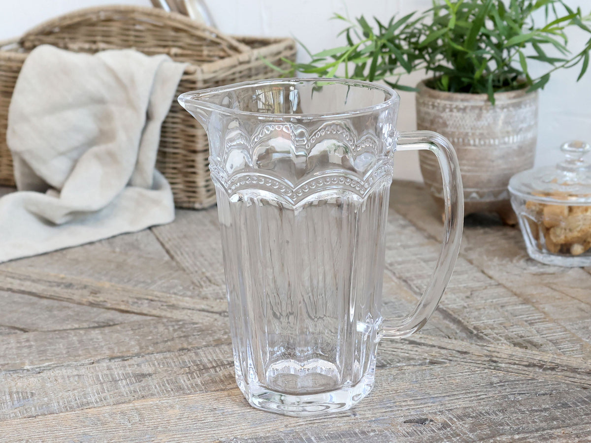 Antoinette Kanne mit Perlenkante, Glas, 1100 ml
