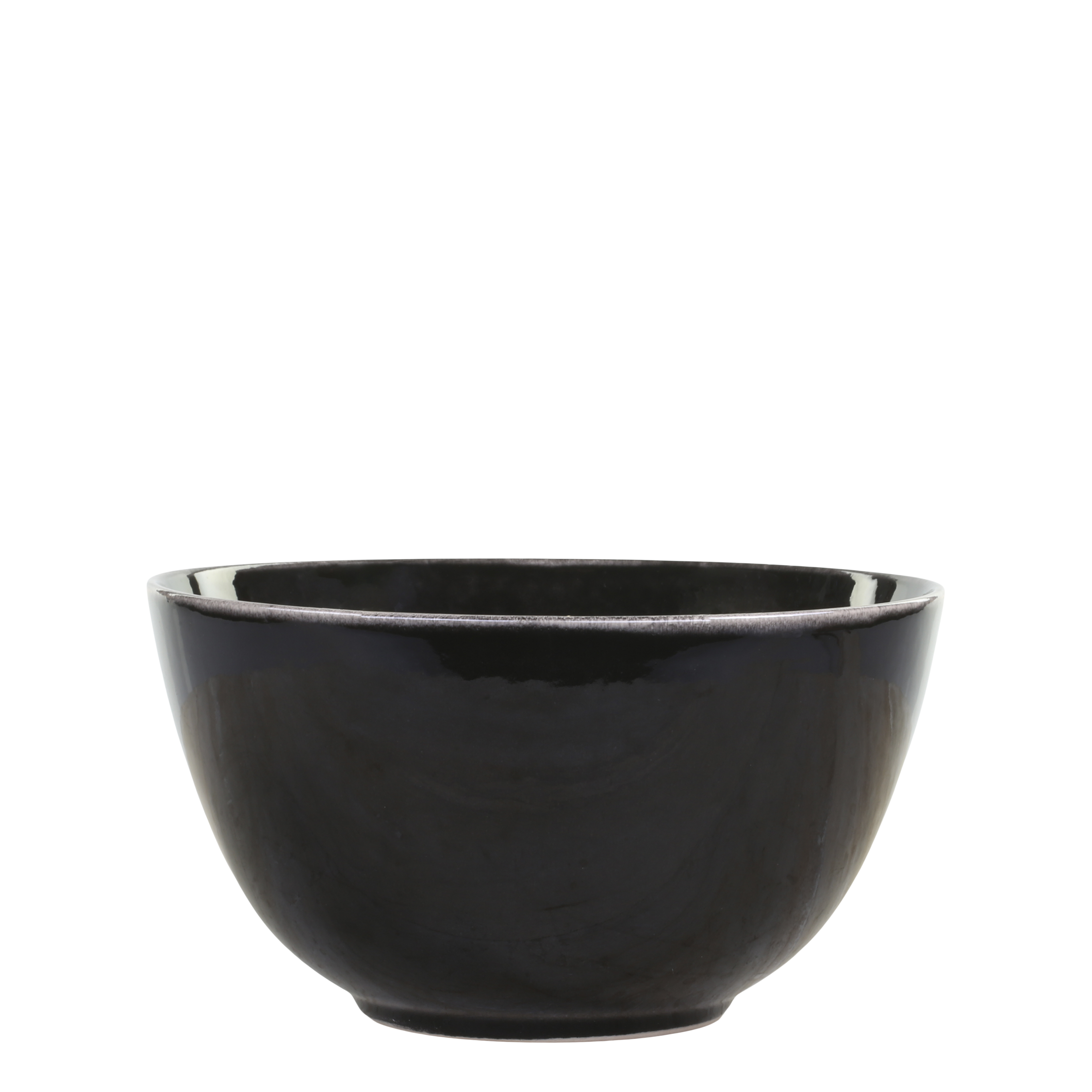 Deko-Schale Calais aus Steingut, schwarz, 20 cm