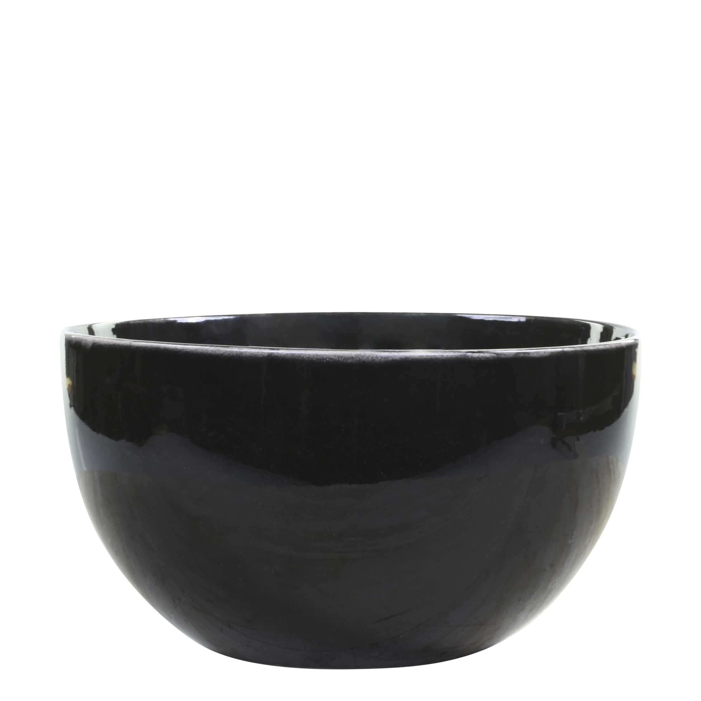 Calais Salatschüssel groß, Steingut, schwarz, 25 cm