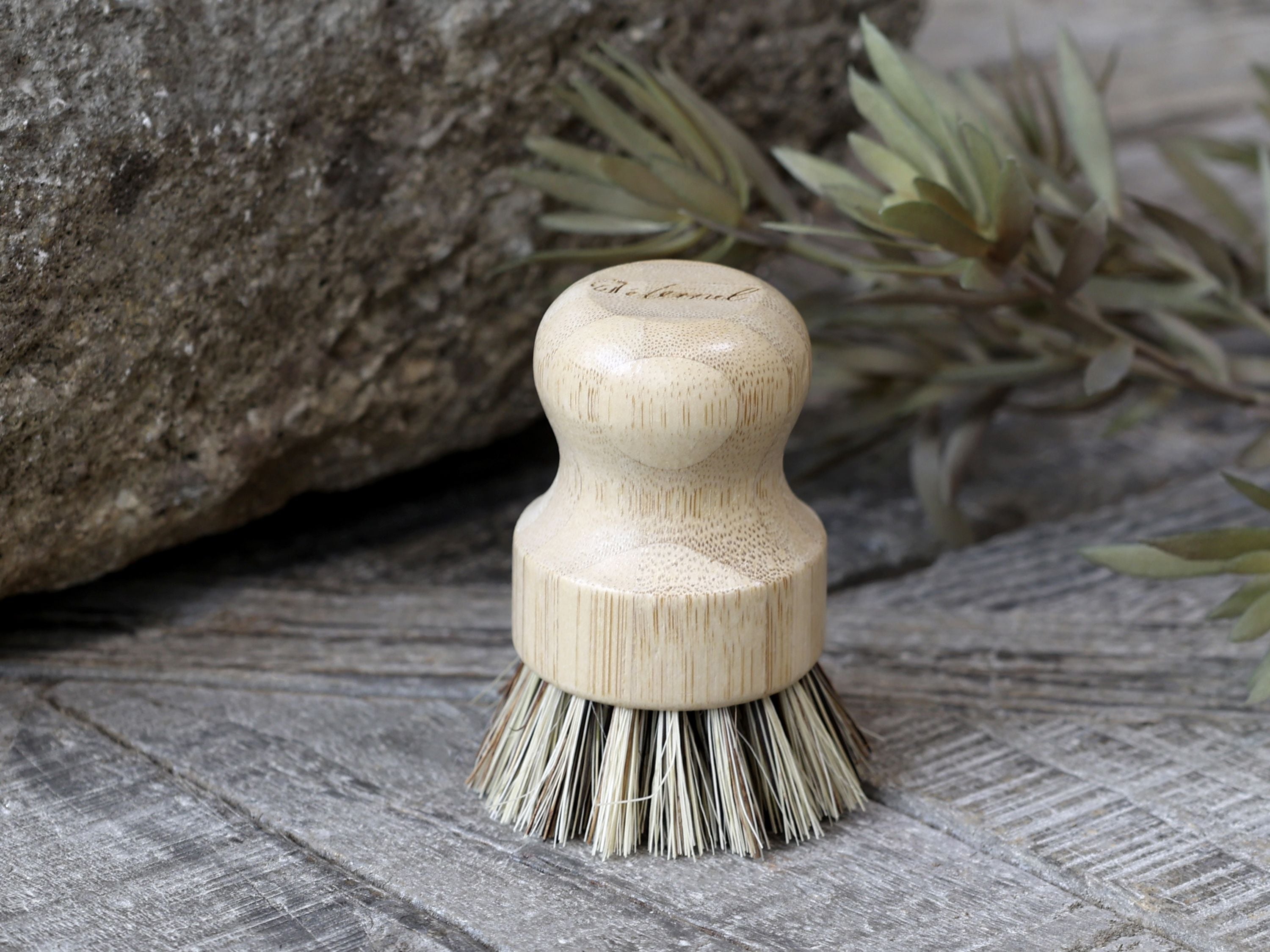 Gemüsebürste Éternel aus Bambus und Sisal, 8 cm hoch