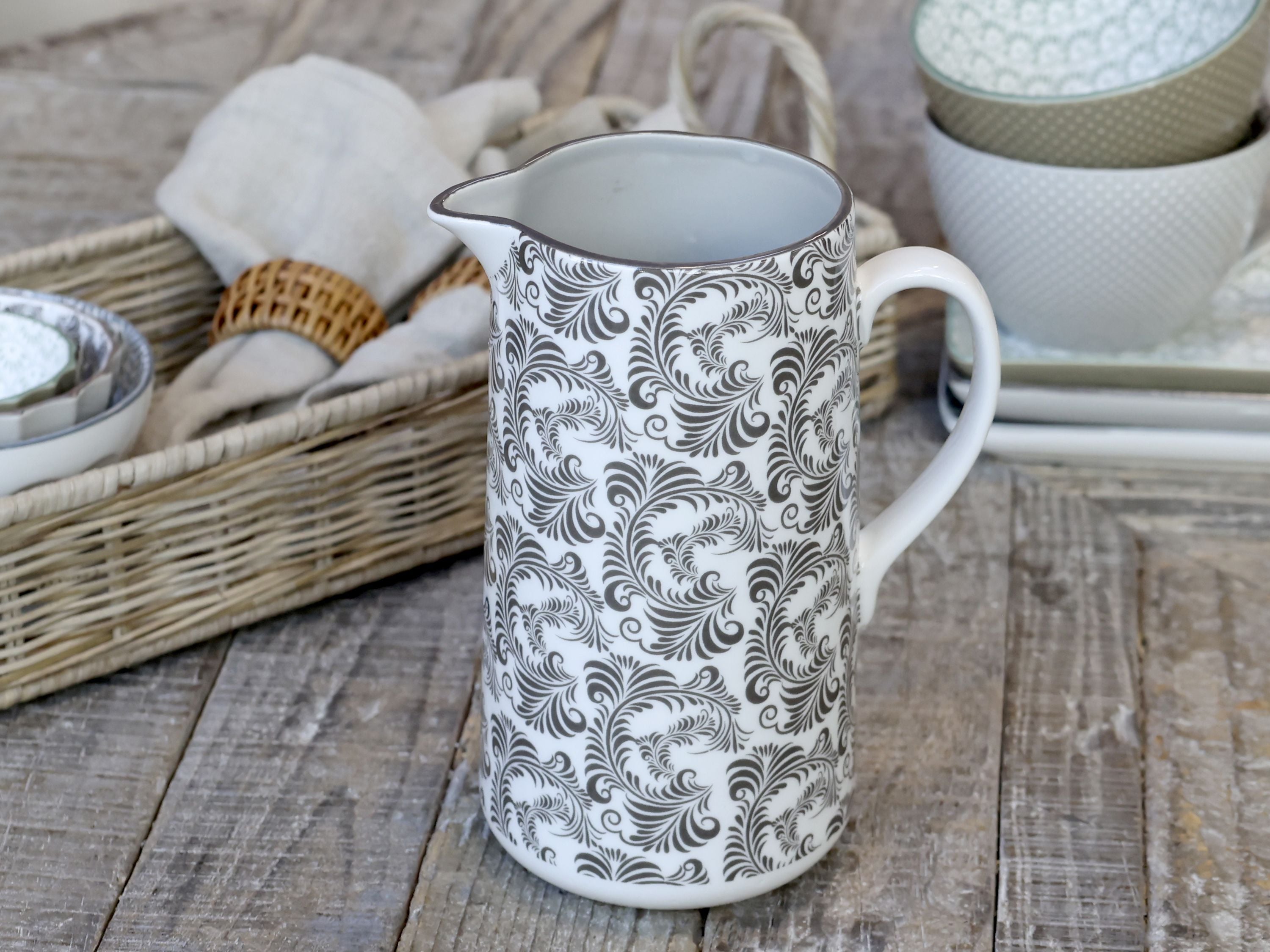 Arés Kanne mit Muster, 1100 ml, Mokka