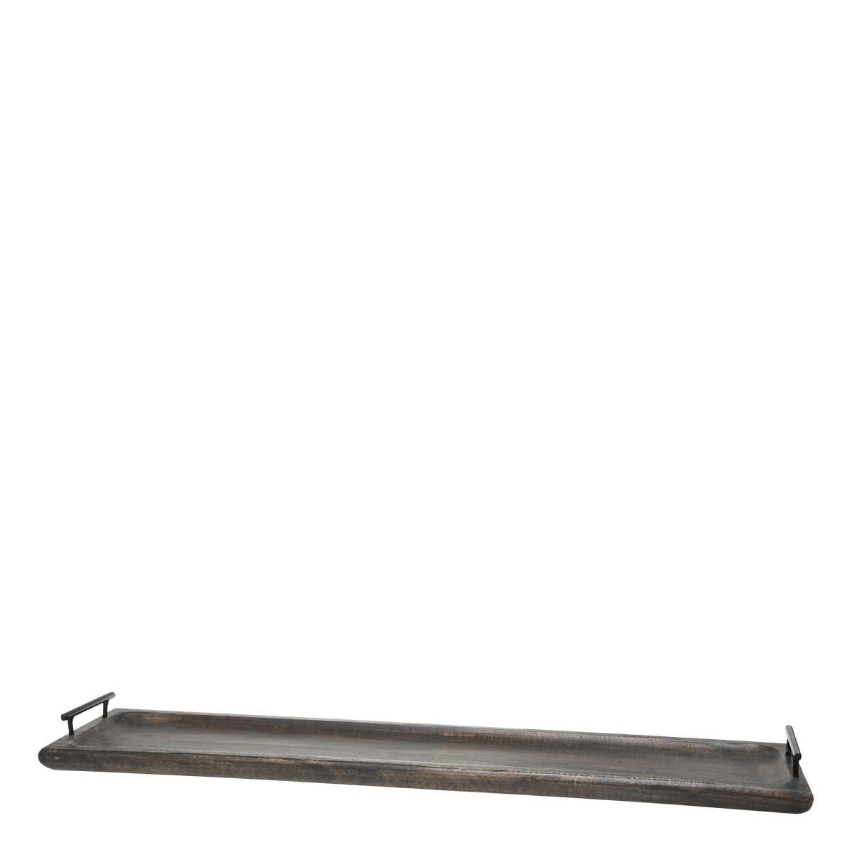 Tablett aus Holz mit Henkel – Kohle, 90 cm lang