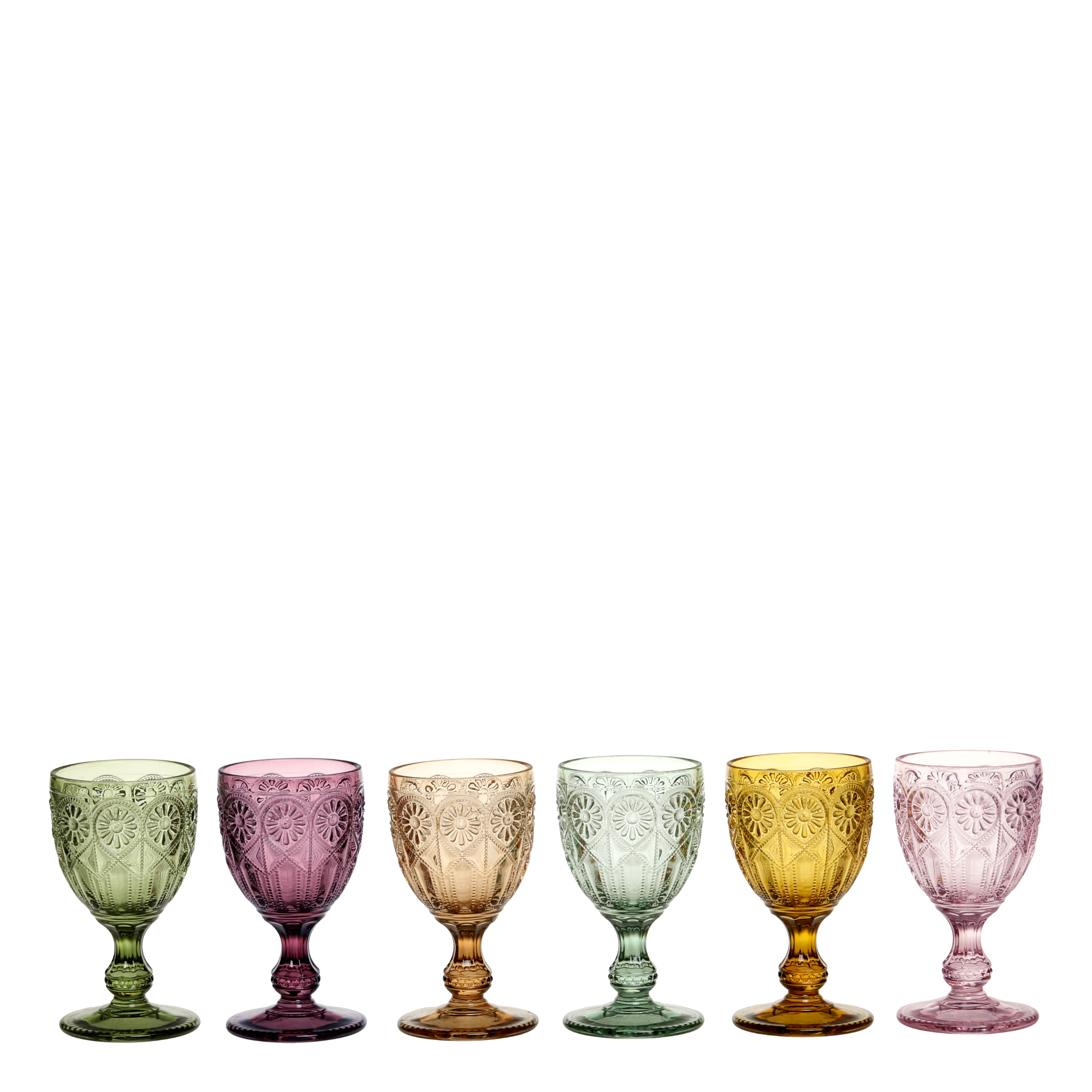 Saint-Émilion Glasbecher mit Muster, 250 ml, 15 cm hoch