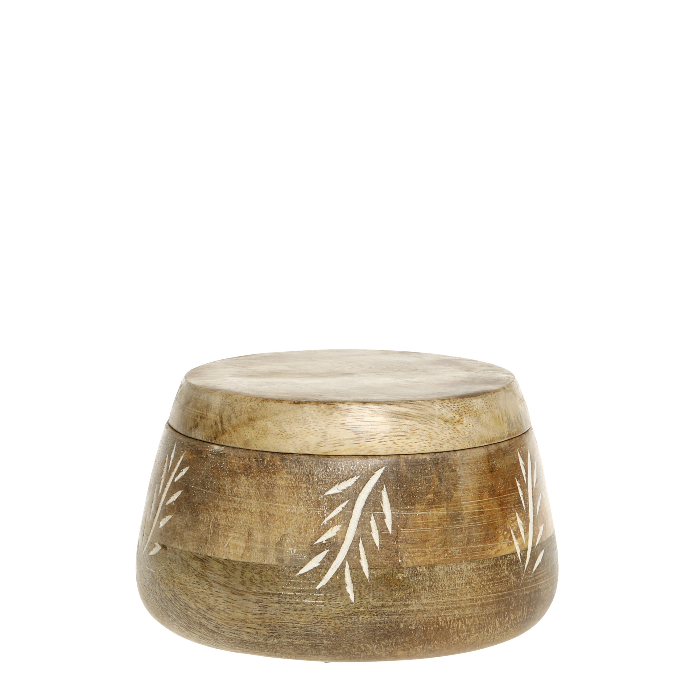 Aufbewahrungsbox mit Deckel für die Küche, Mangoholz, 15 cm