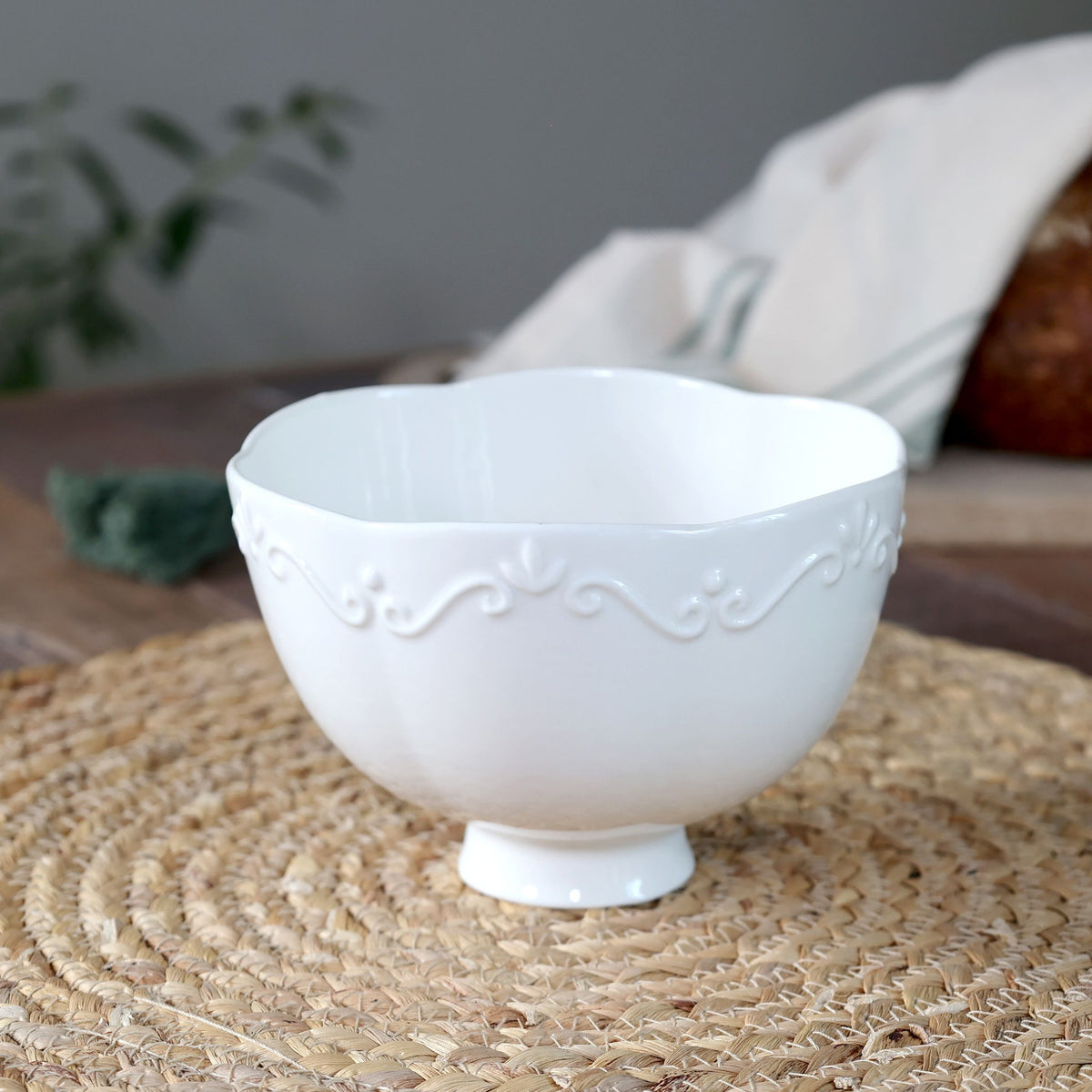 Provence Schüssel aus Porzellan, 10 cm hoch, 14 cm