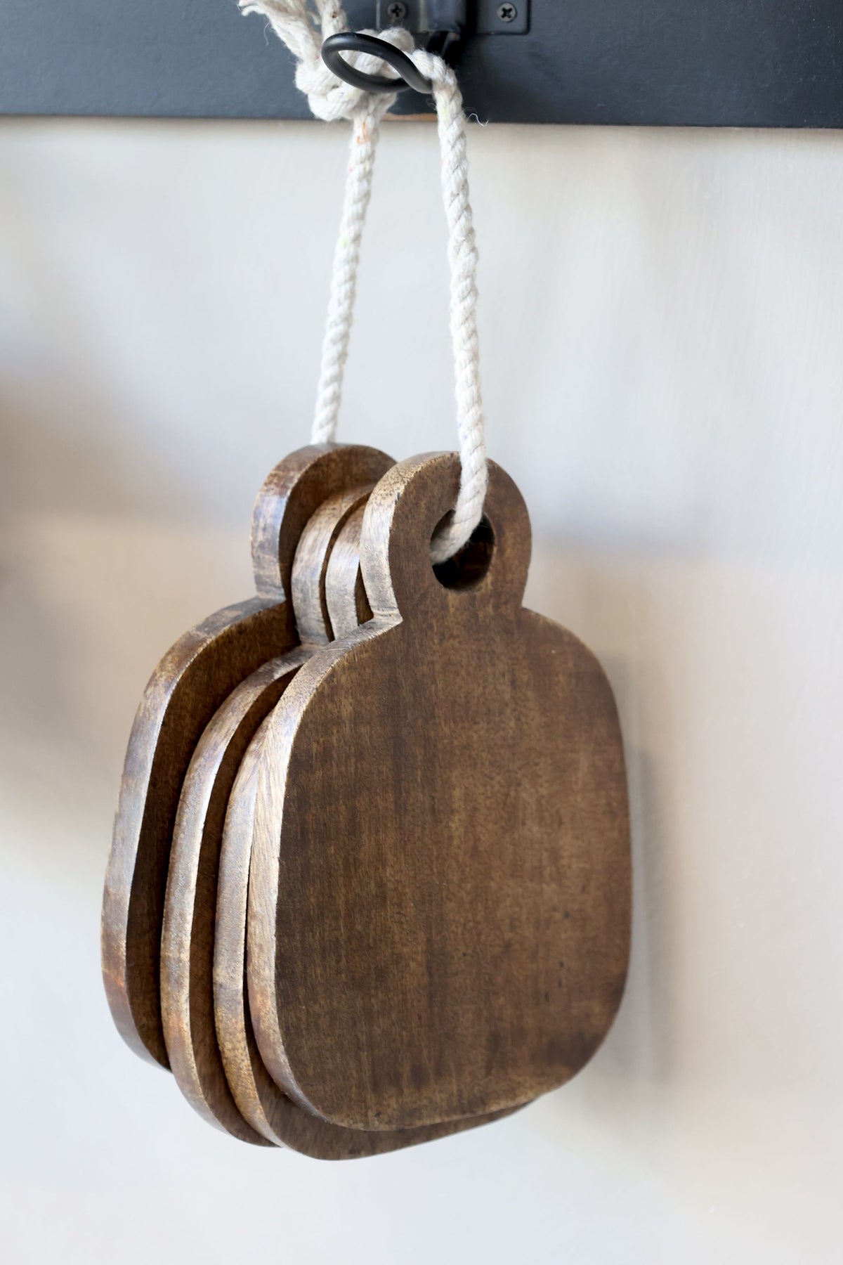 Tapasbretter aus Mangoholz, 15 cm lang, natur, 4 Stück