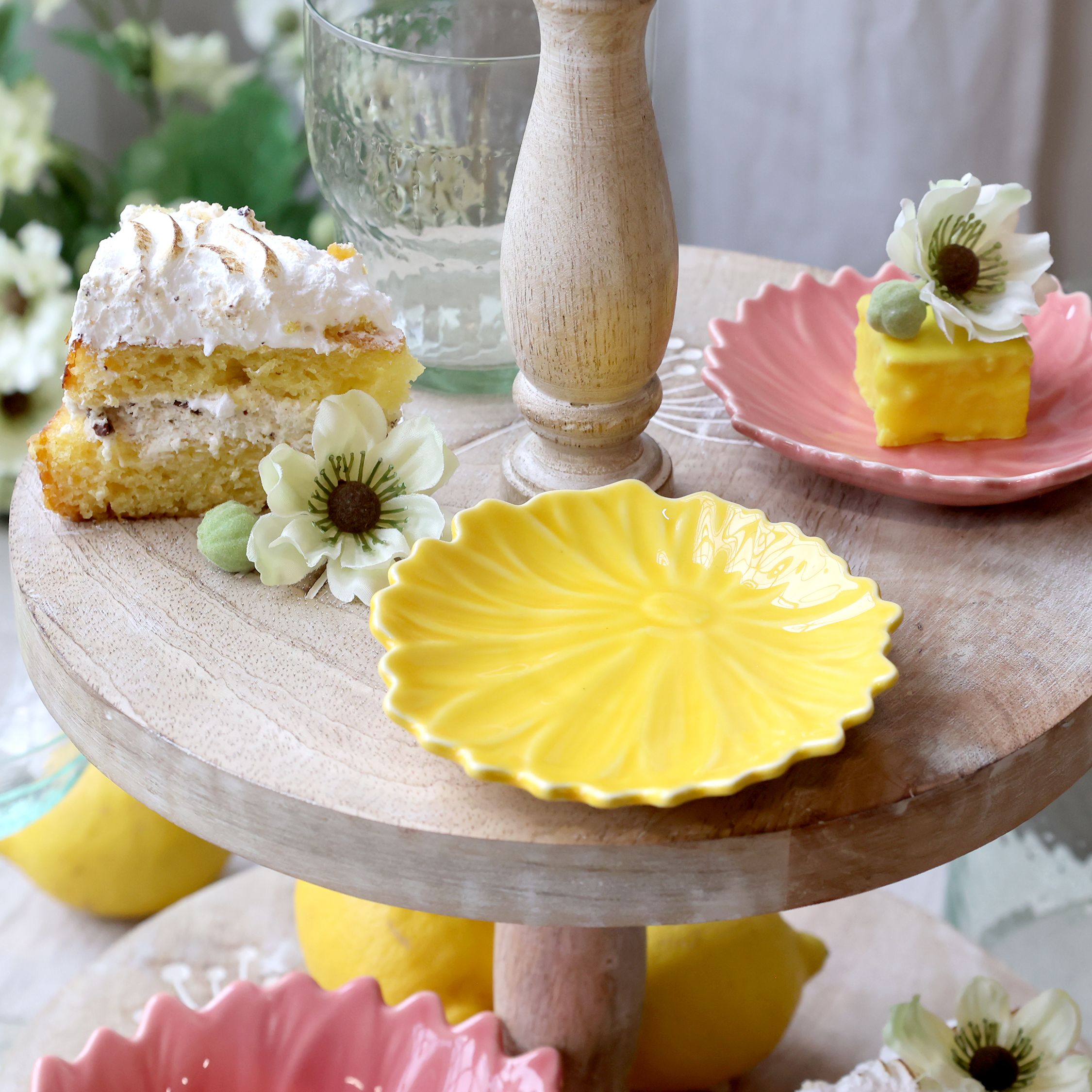 Deko Tablett Seerose aus Porzellan, 10 cm, Melon