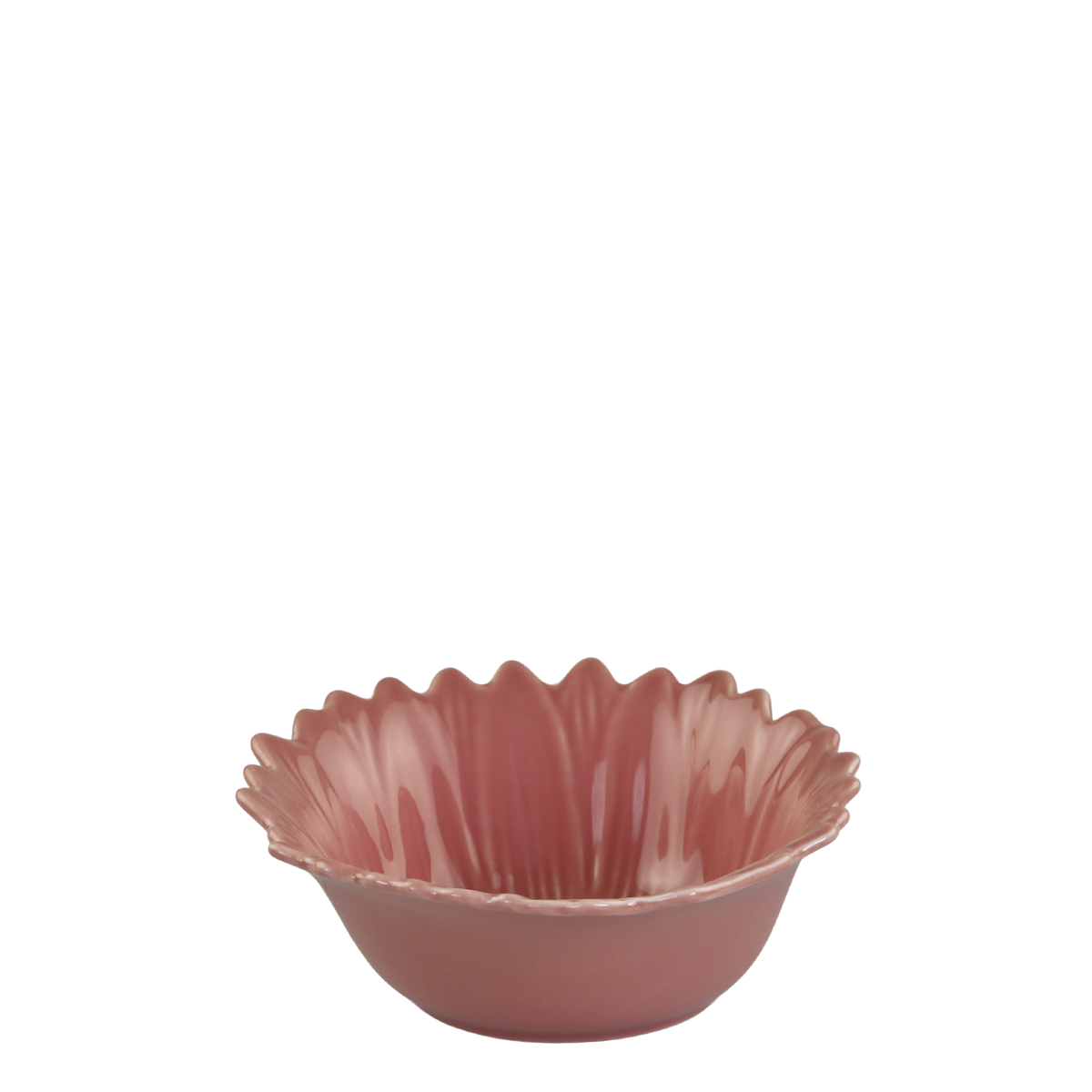 Schüssel Blume aus Porzellan, 15 cm, rosa