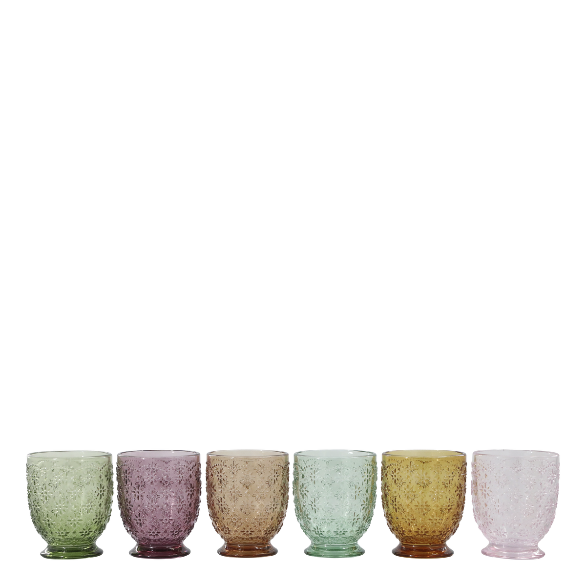 Saint-Émilion Glas-Windlicht mit Muster, 10 cm hoch