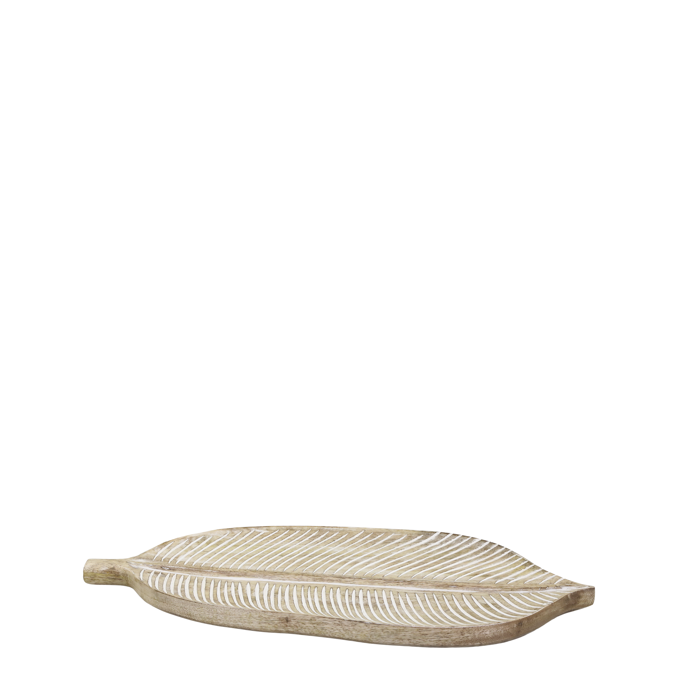 Tours Tray w. carvings H2.5/L45/W17.5 cm nature