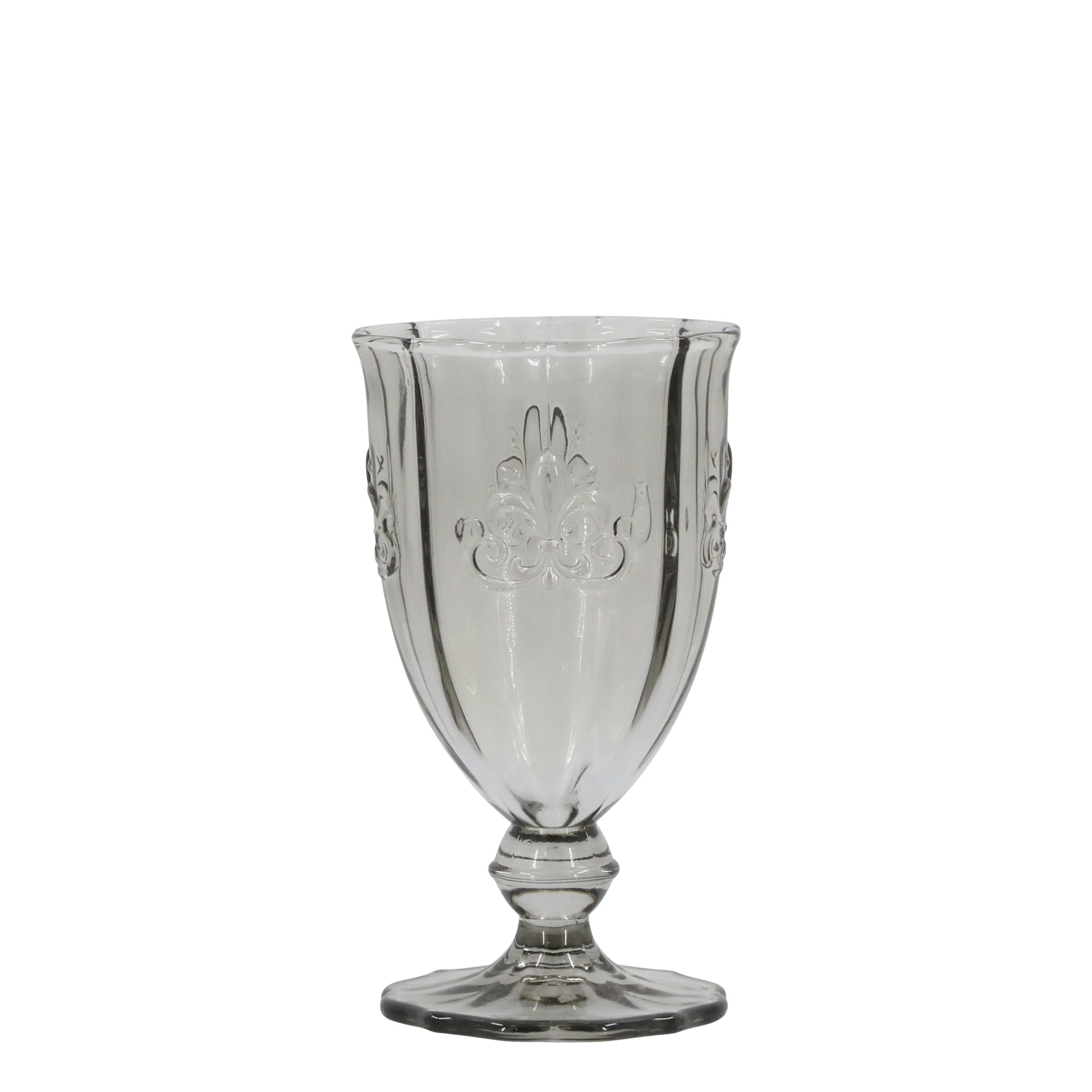 Saint-Émilion Wine Glass w. pattern H16/D9 cm French grey