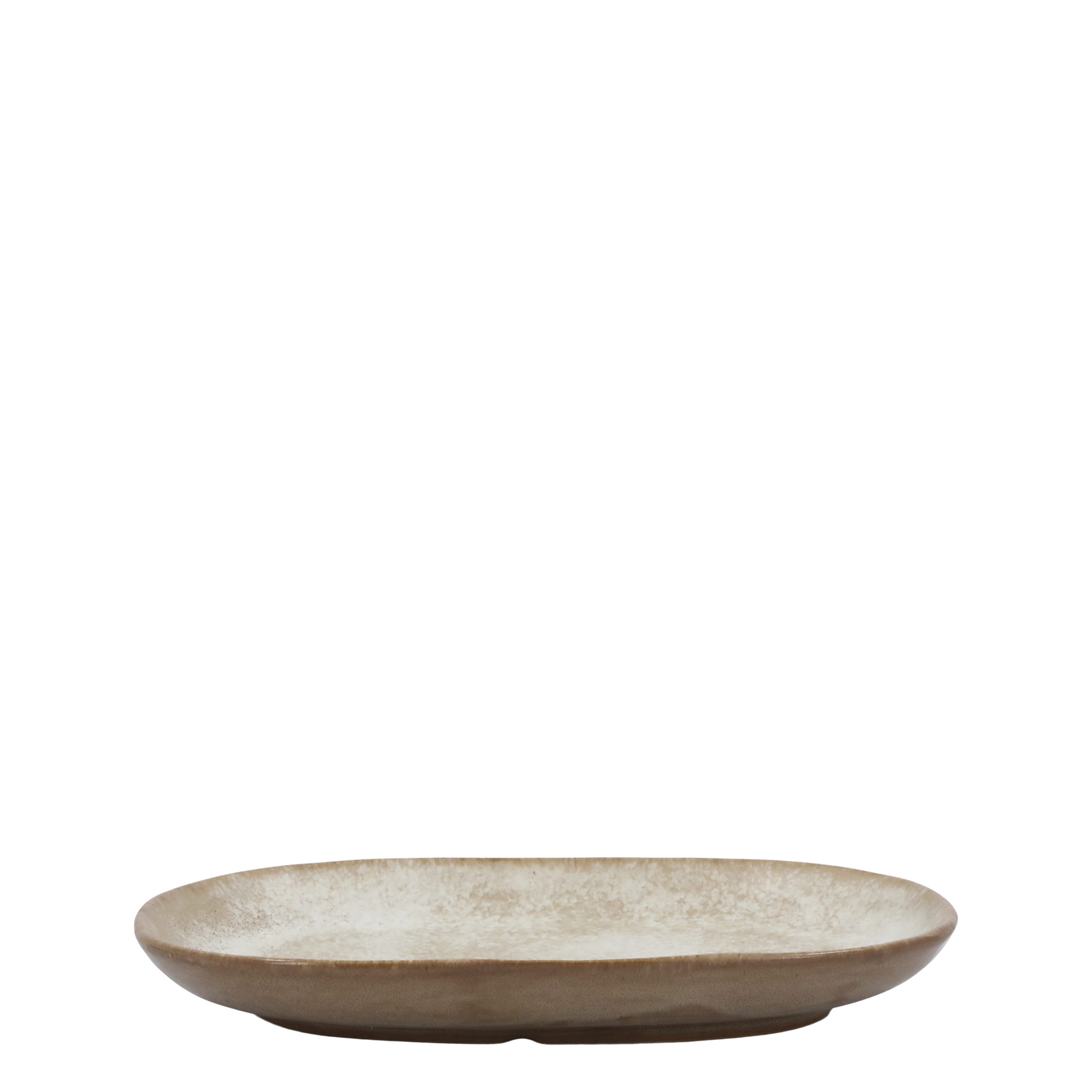 Valence Tablett aus Porzellan in Latte, 24 cm lang