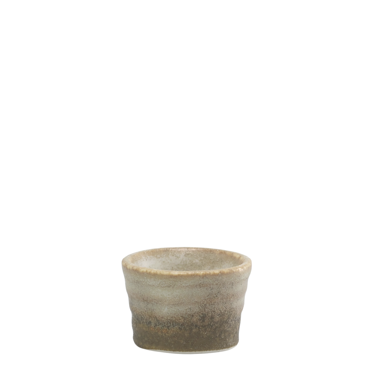 Design-Eierbecher aus Steingut, Walnuss, 5 cm Durchmesser
