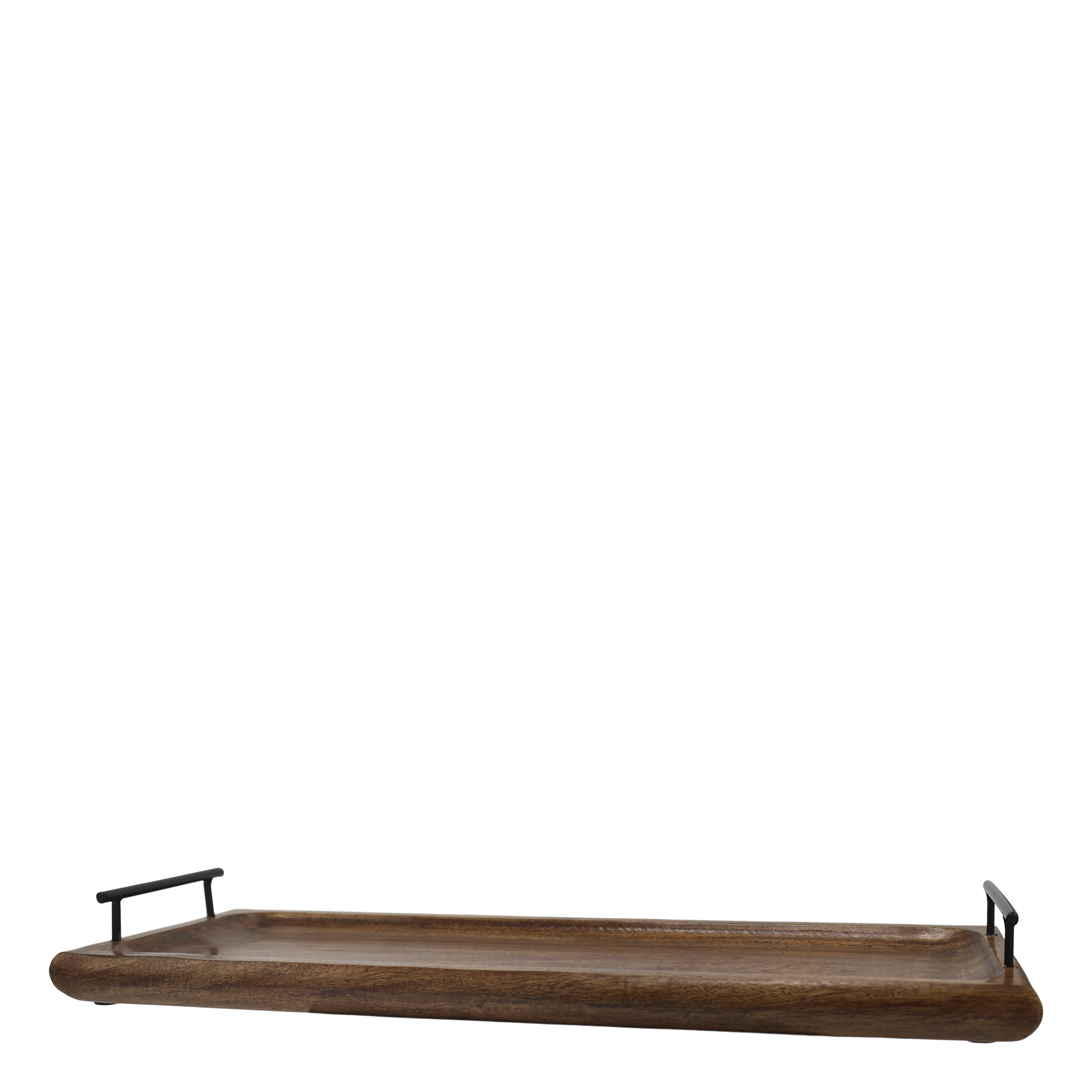 Tablett aus Holz mit Henkel, 65 cm lang, natur