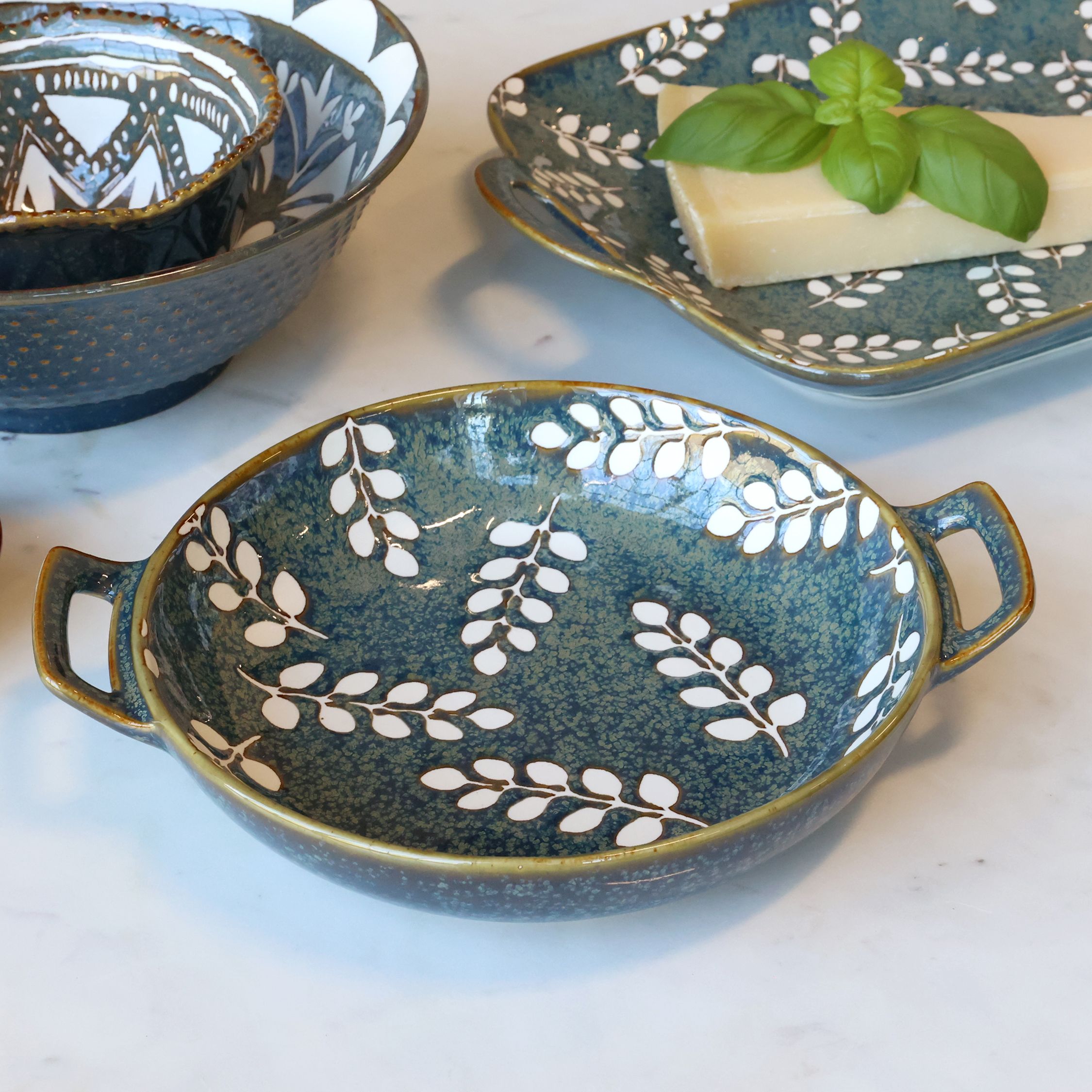 Arés Ramekin mit Henkel, Porzellan, 18 cm, opal