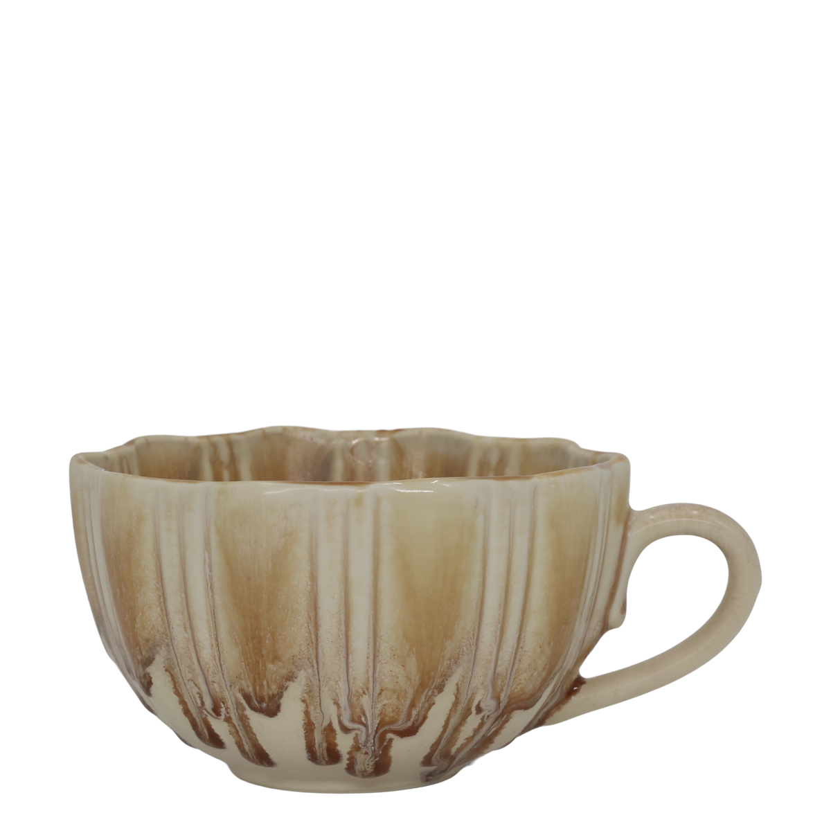 Tasse mit Griff aus New Bone China, latte, 11 cm Durchmesser