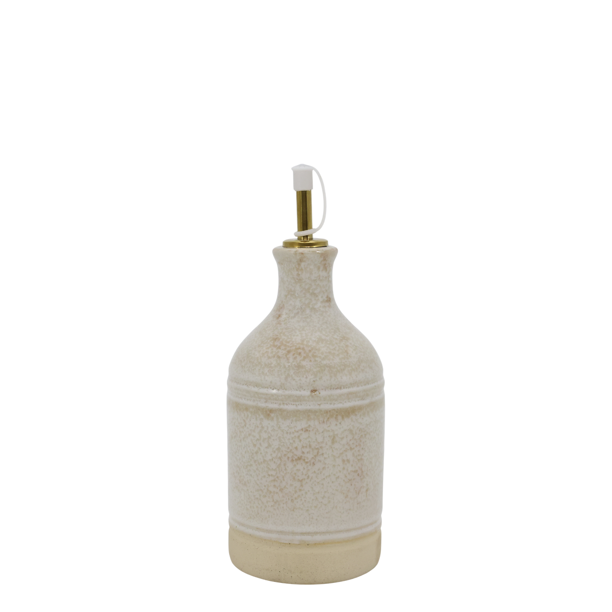 Steingutflasche mit Weinausgießer, 600 ml, creme