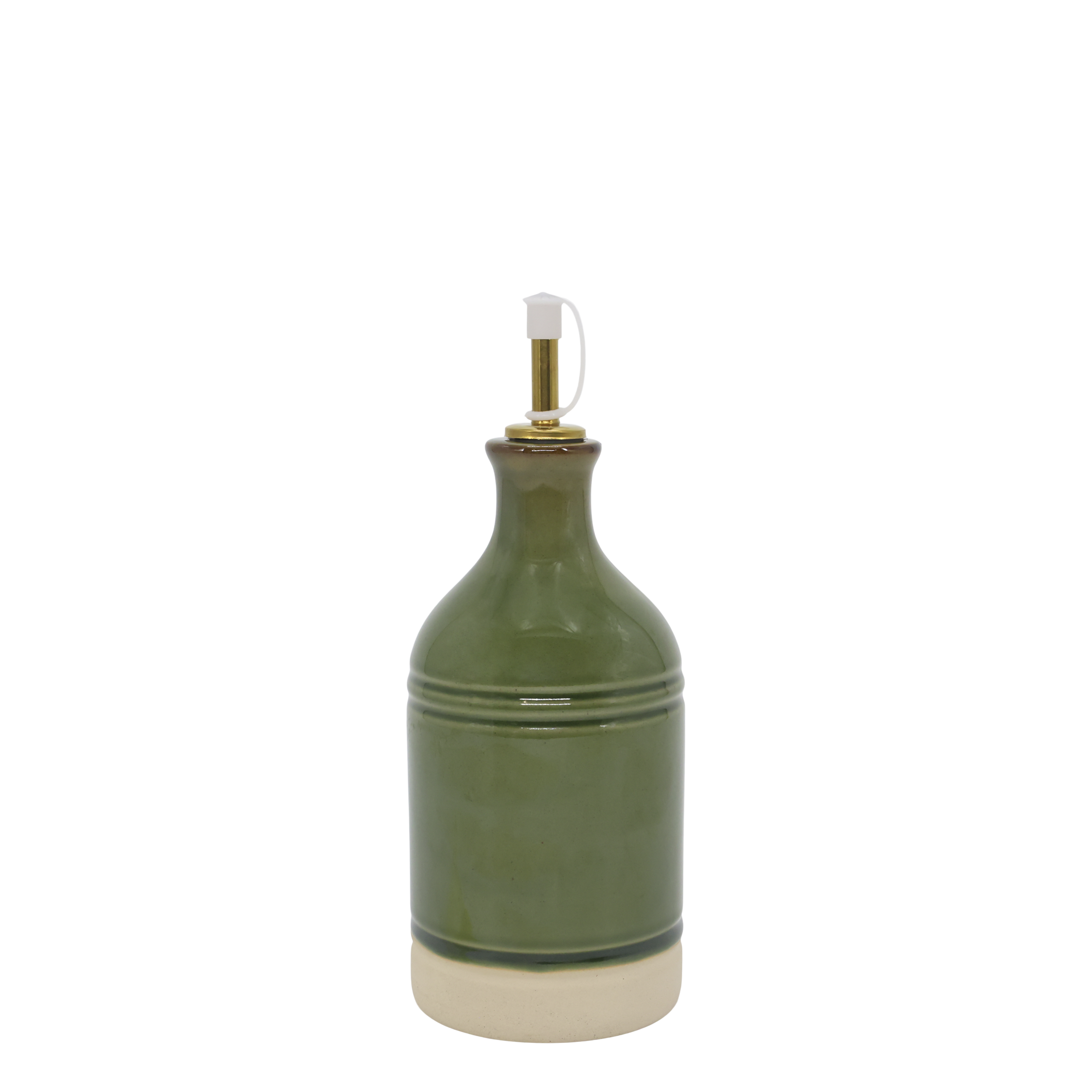 Kanne aus Steingut mit Weinausgießer, 600 ml, oliv
